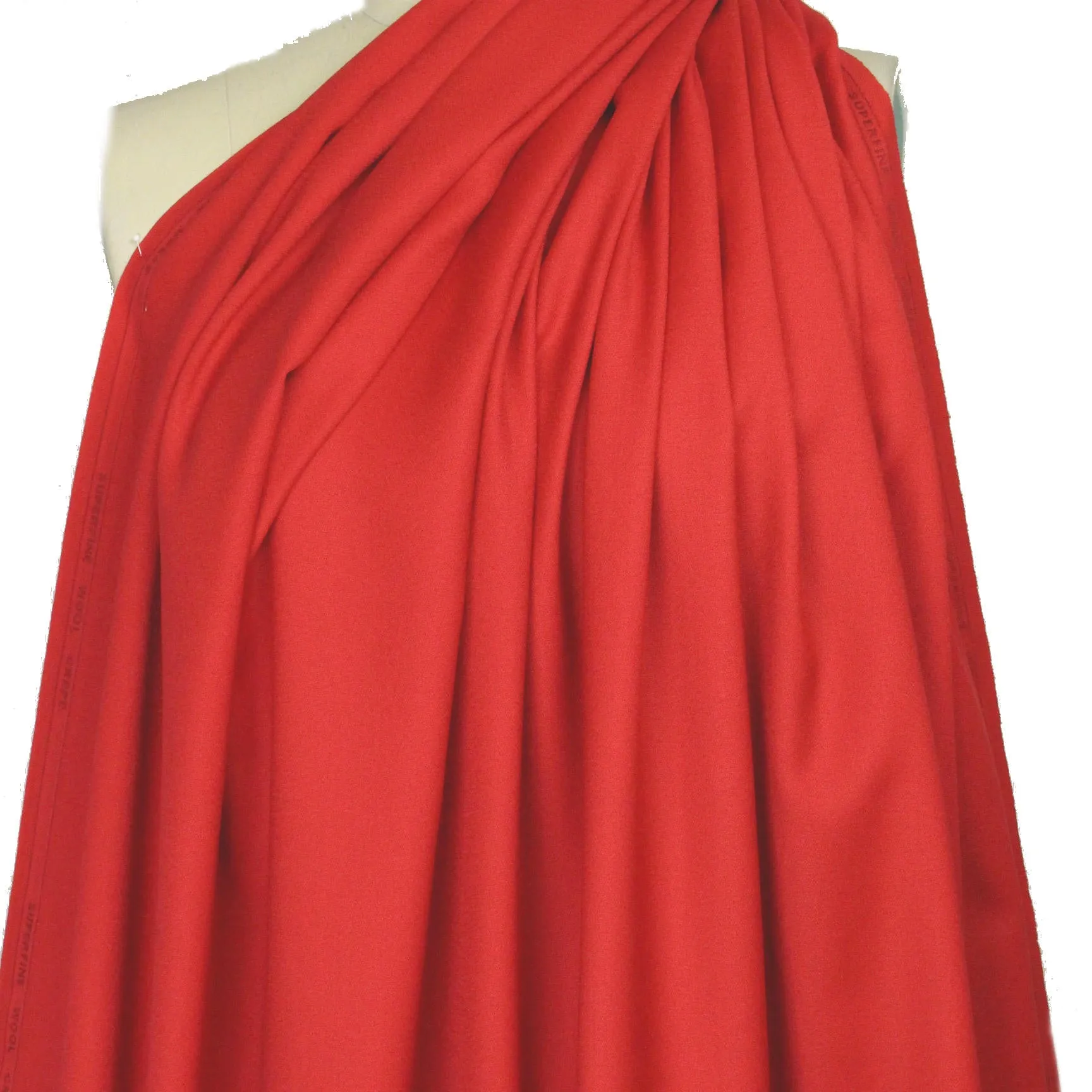 100% wool crepe - RED