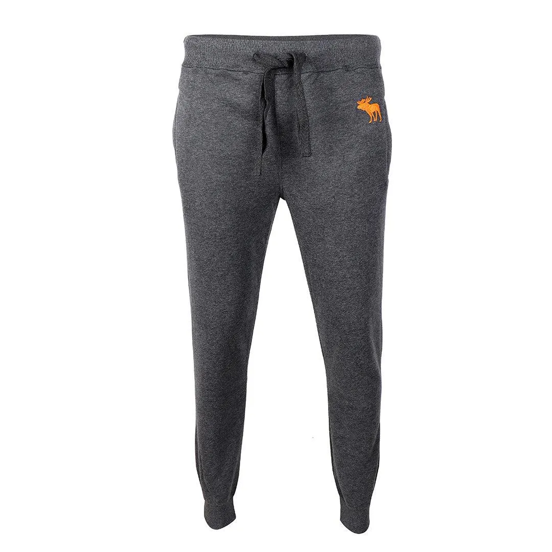 Abercrombie And Fitch Embossed Moose Designed Grey Joggers