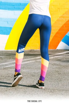 Alpha Omicron Pi Retro Leggings