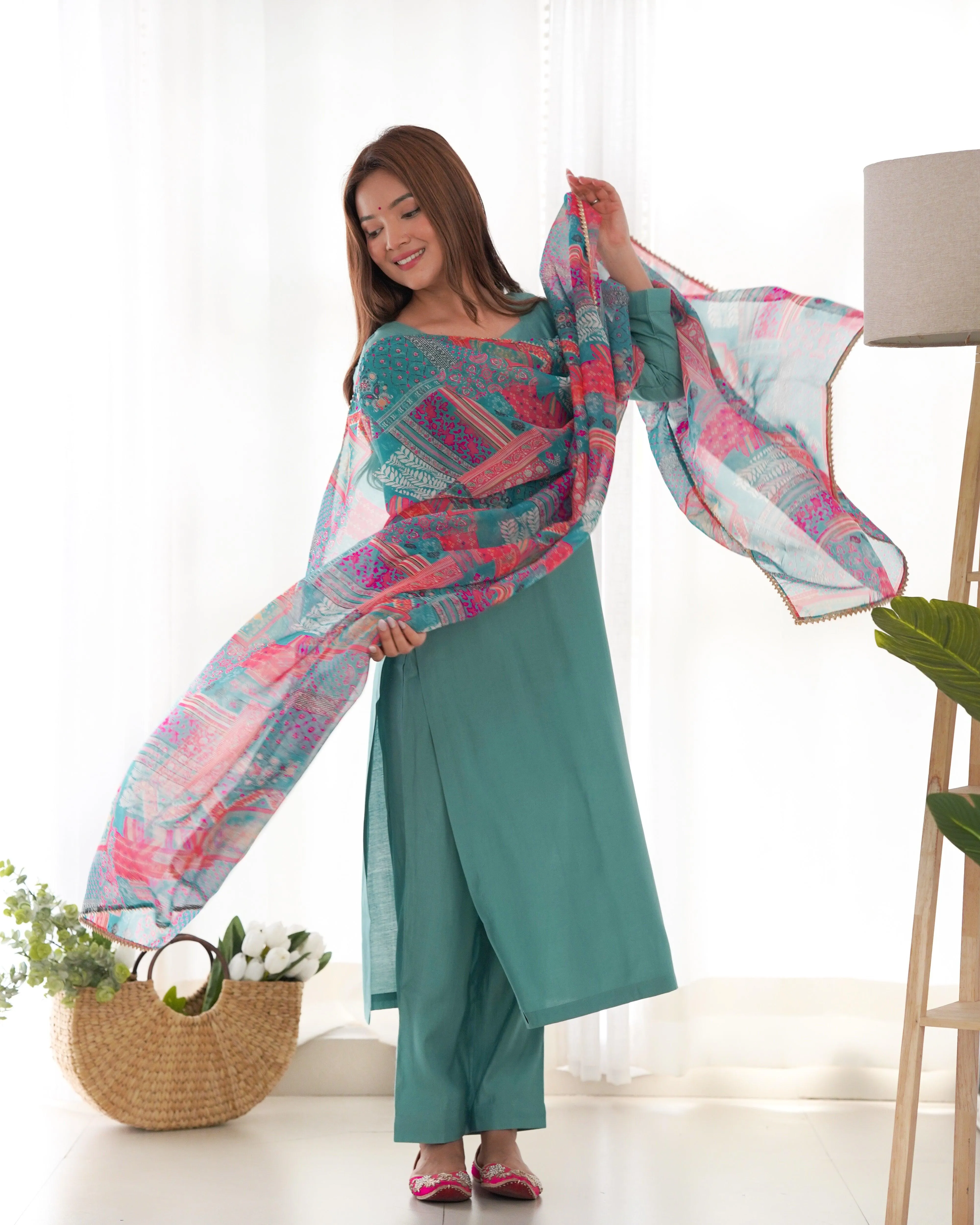 Amazing Pure Viscous Straight Kutta Pant Suit