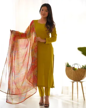 Amazing Pure Viscous Straight Kutta Pant Suit