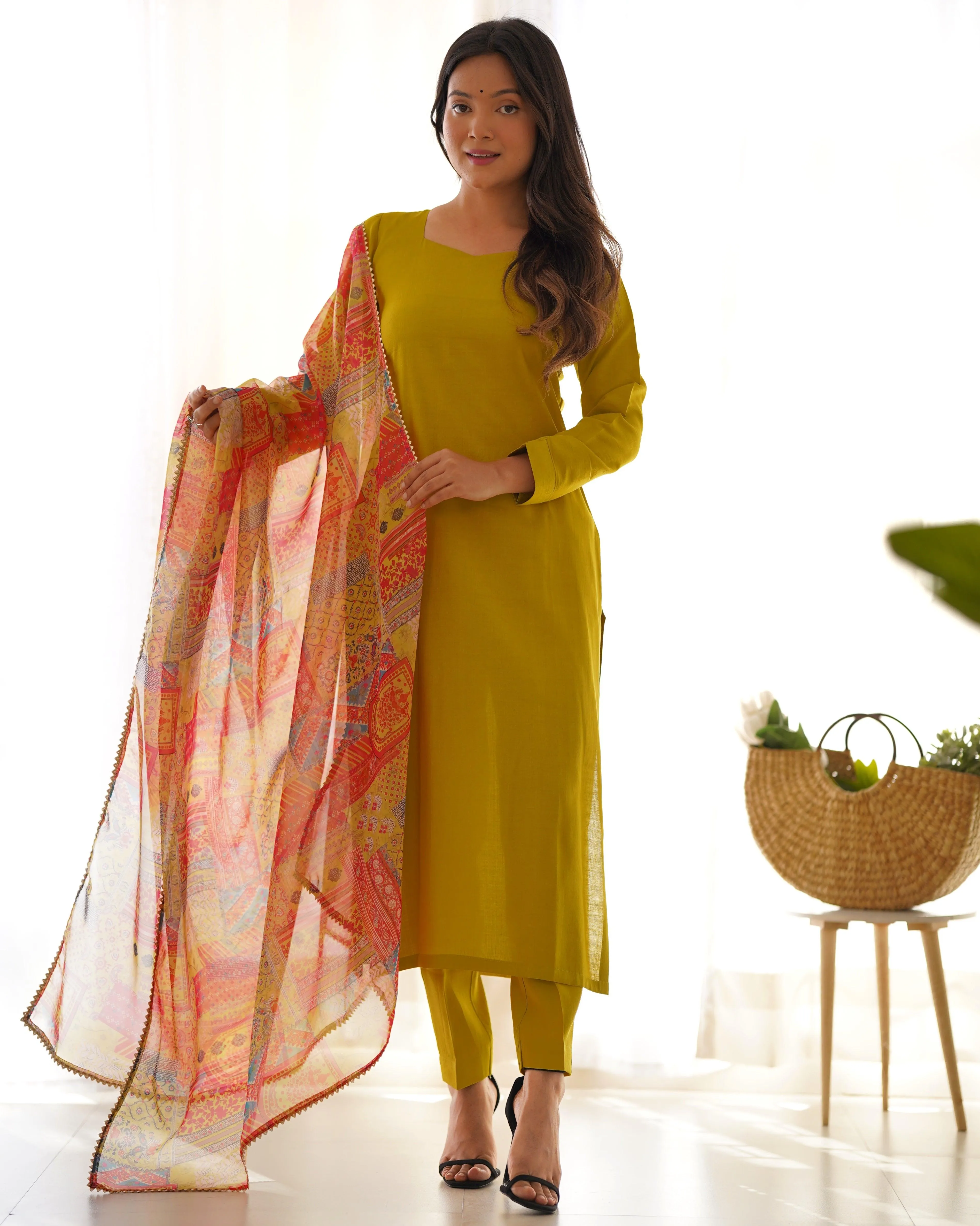 Amazing Pure Viscous Straight Kutta Pant Suit