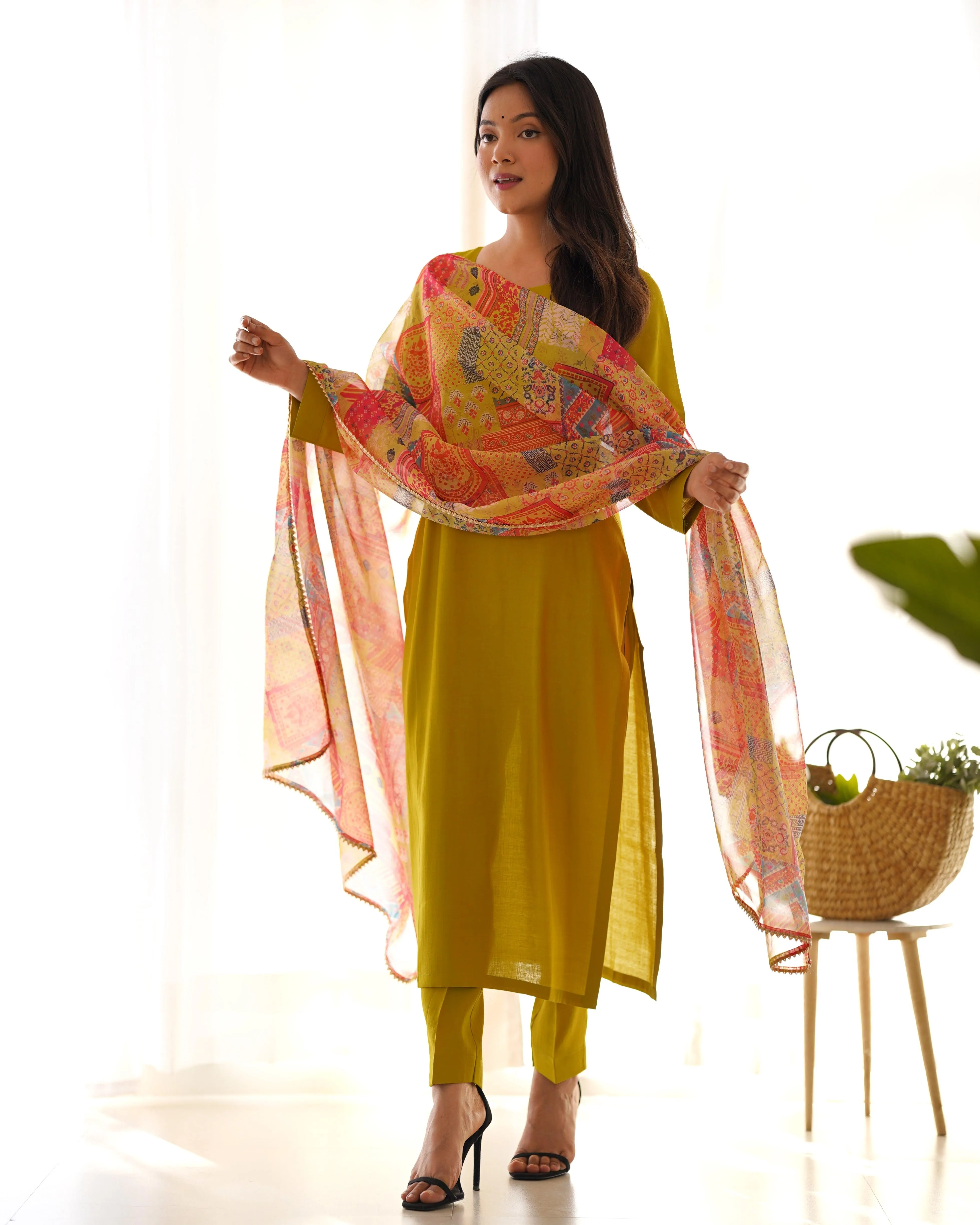 Amazing Pure Viscous Straight Kutta Pant Suit