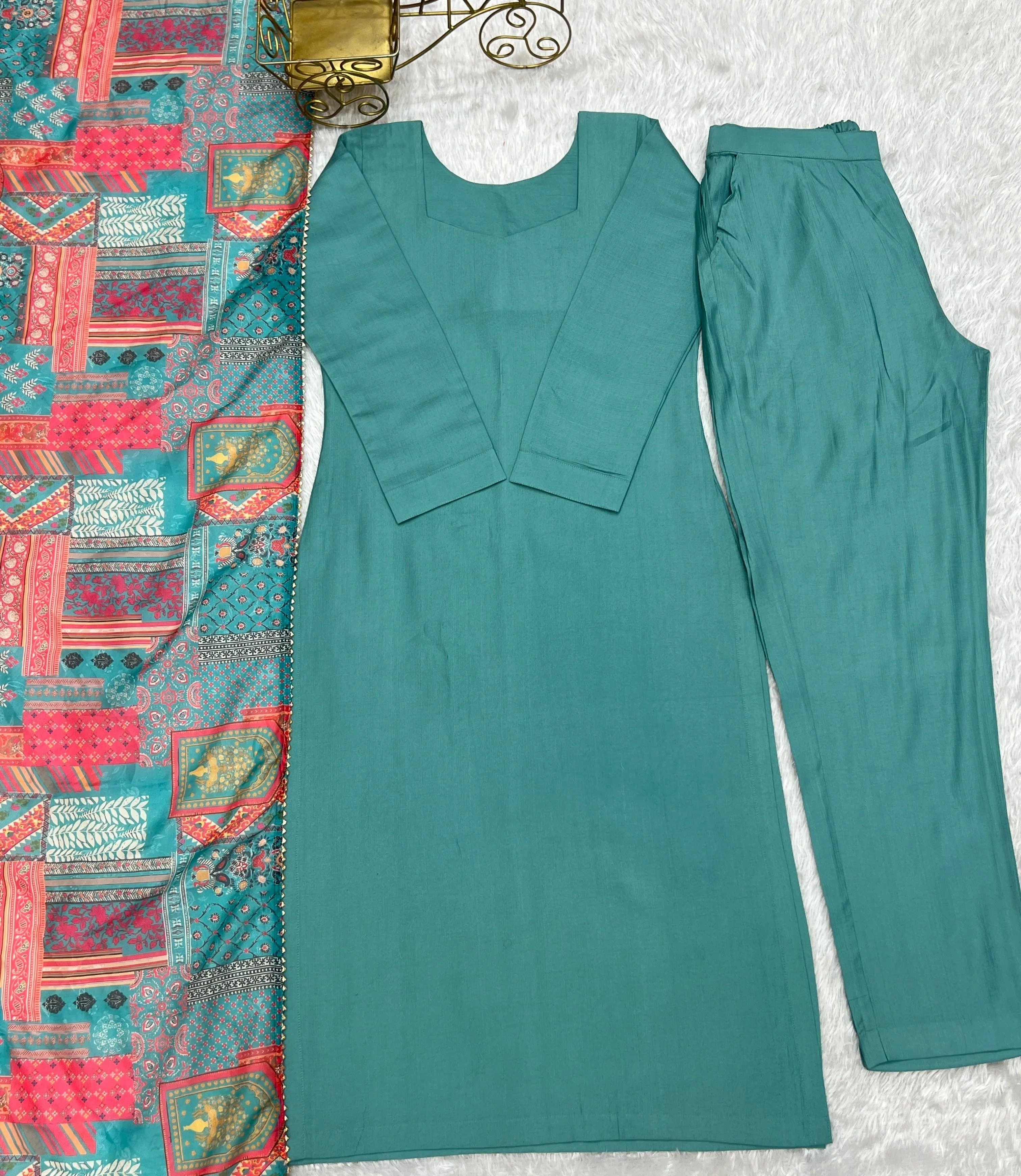 Amazing Pure Viscous Straight Kutta Pant Suit