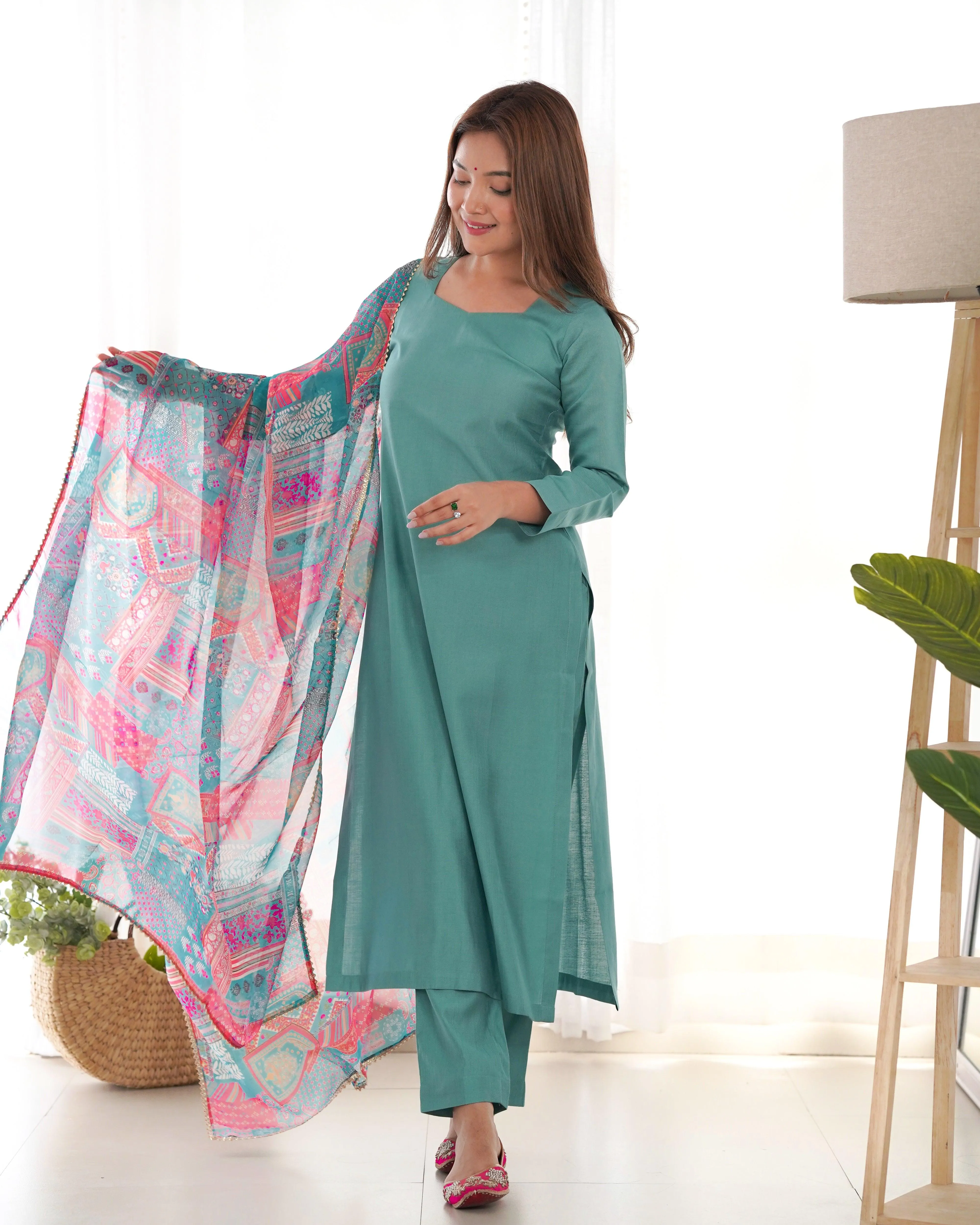 Amazing Pure Viscous Straight Kutta Pant Suit
