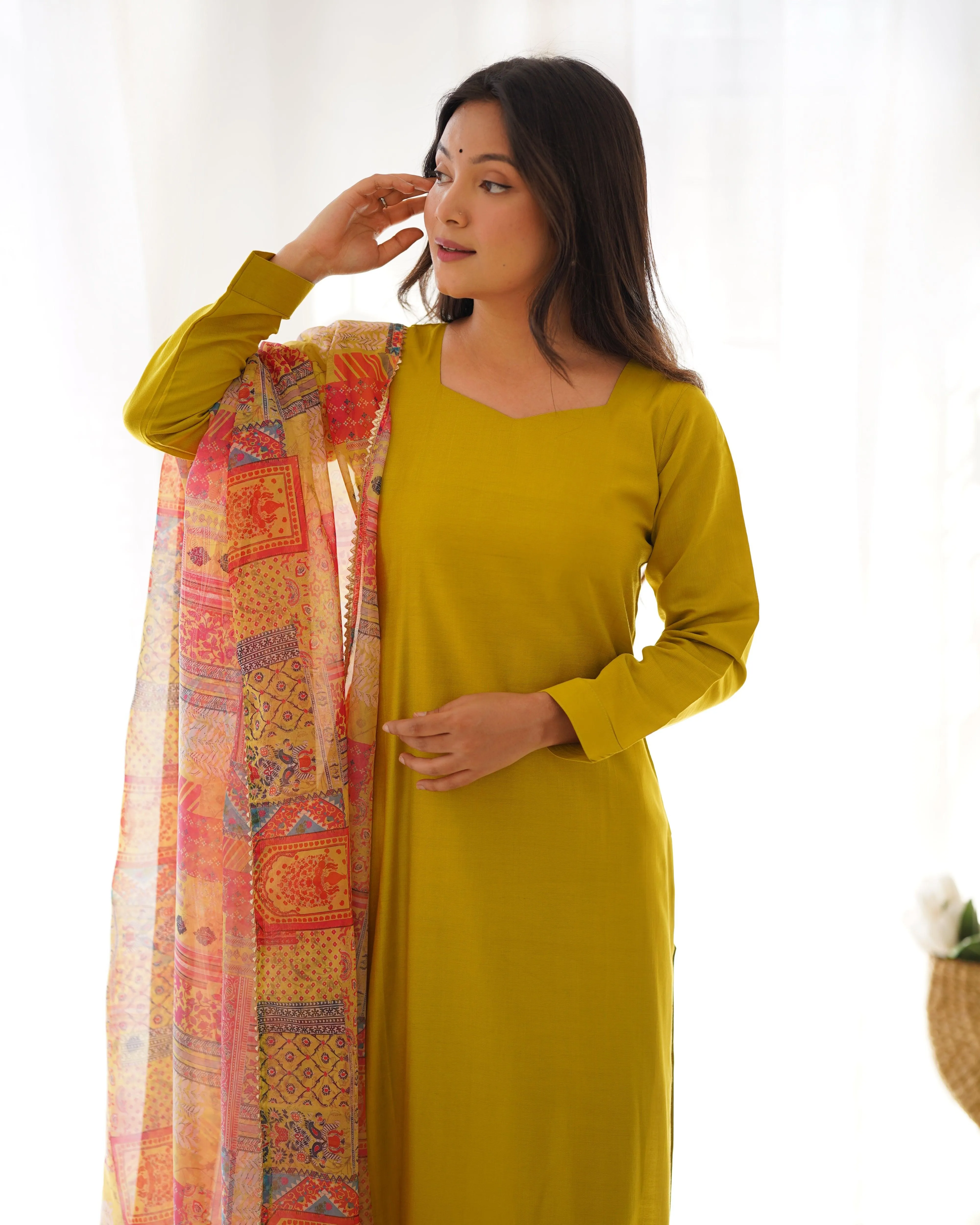 Amazing Pure Viscous Straight Kutta Pant Suit