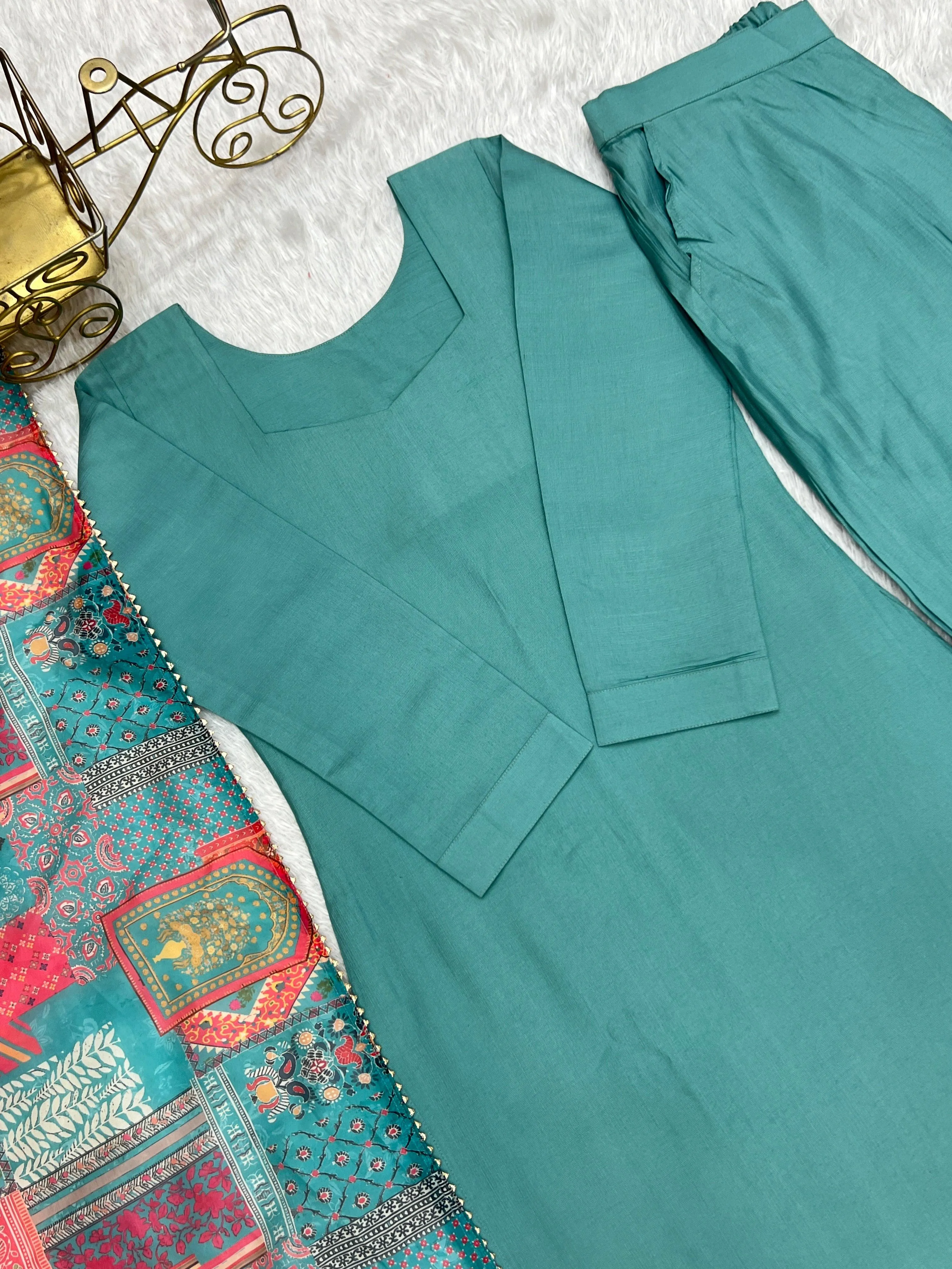 Amazing Pure Viscous Straight Kutta Pant Suit