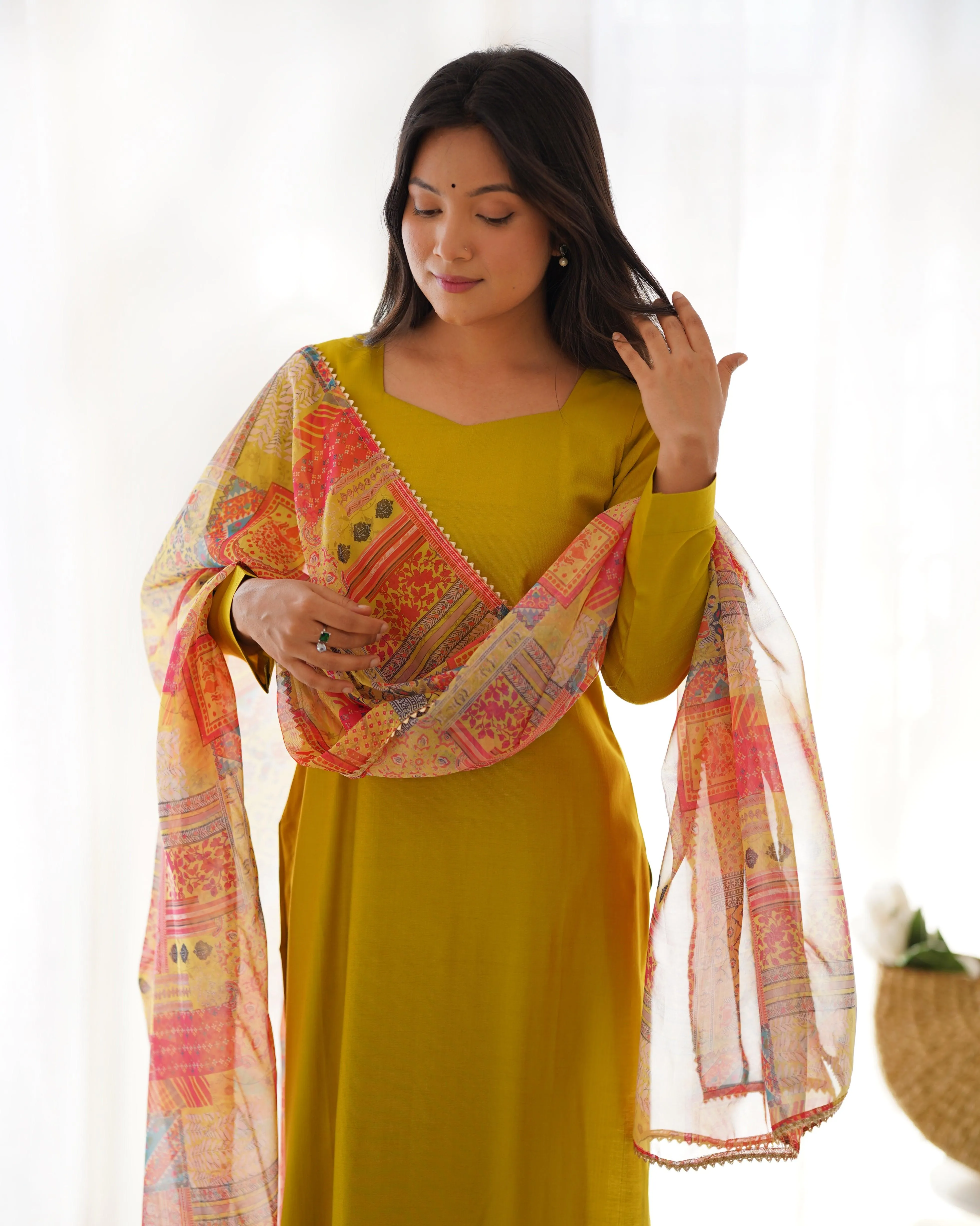 Amazing Pure Viscous Straight Kutta Pant Suit
