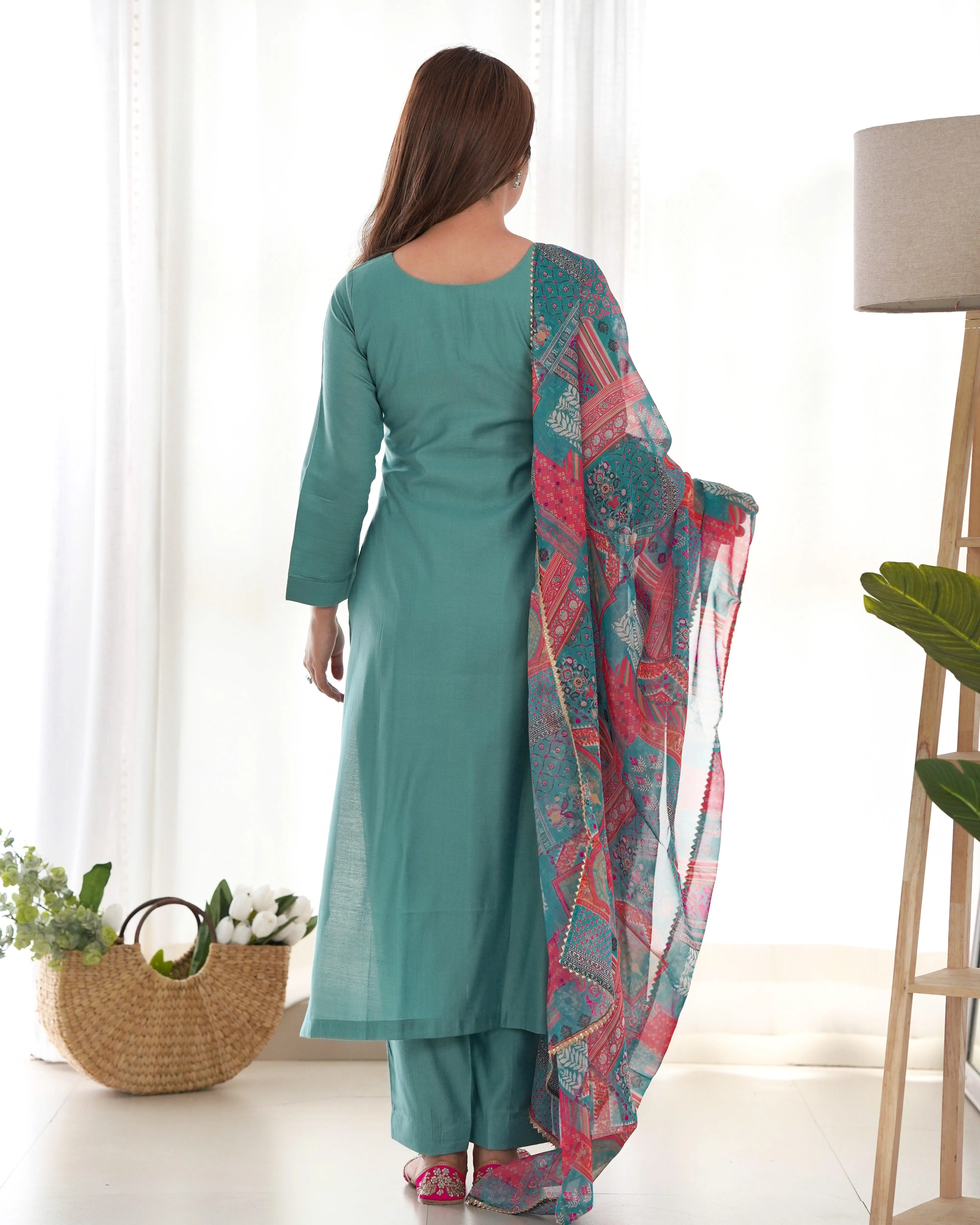 Amazing Pure Viscous Straight Kutta Pant Suit
