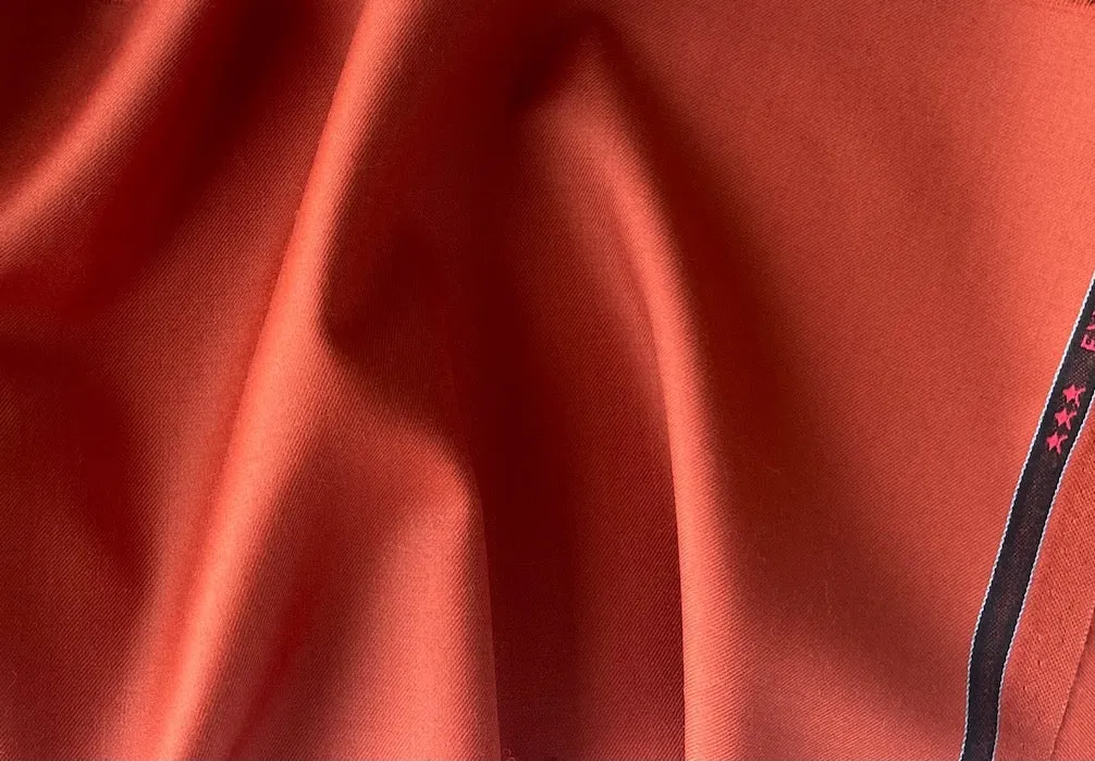 Autumnal Spiced Rust Selvedged 150s Wool Suiting  (Made in Italy)