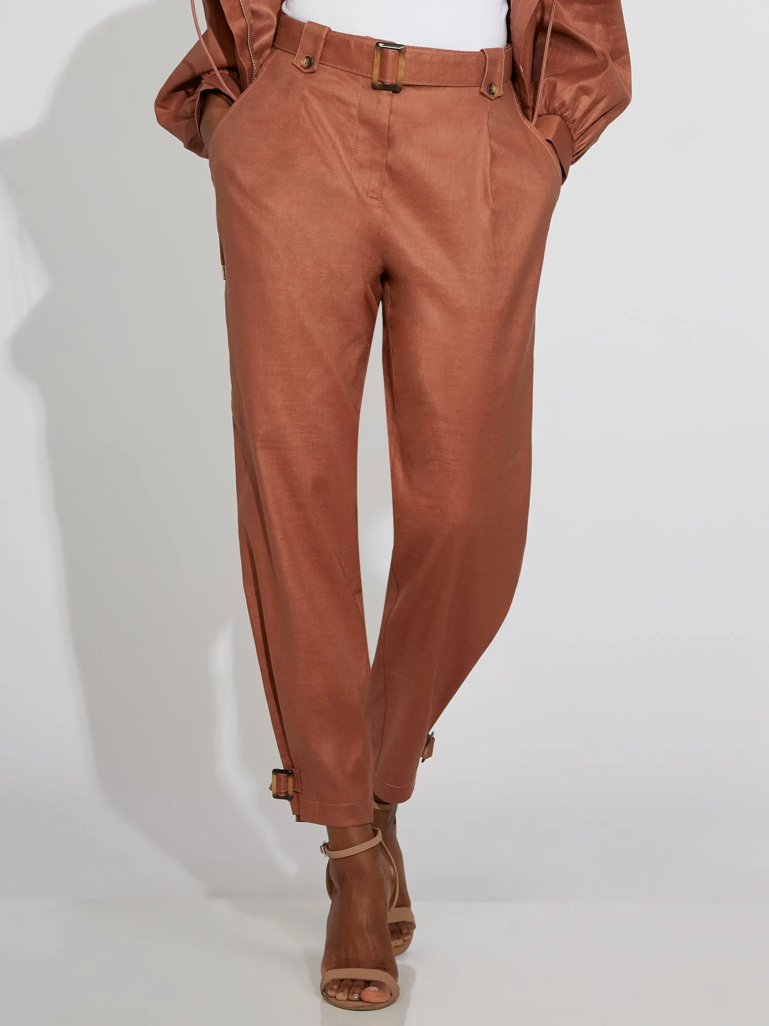 Belted Linen Pant