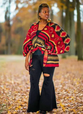 Black Distress Flare Jean