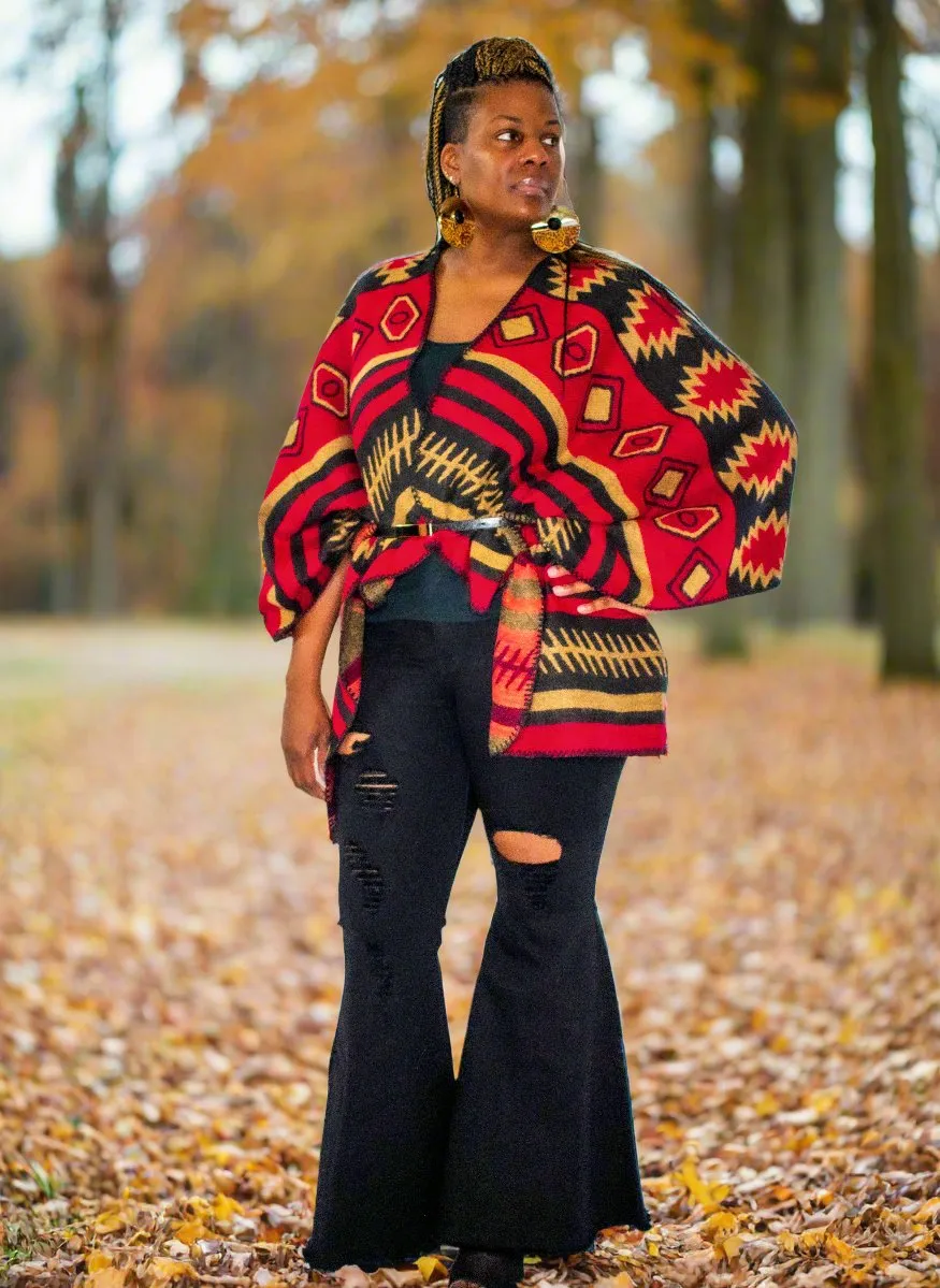 Black Distress Flare Jean
