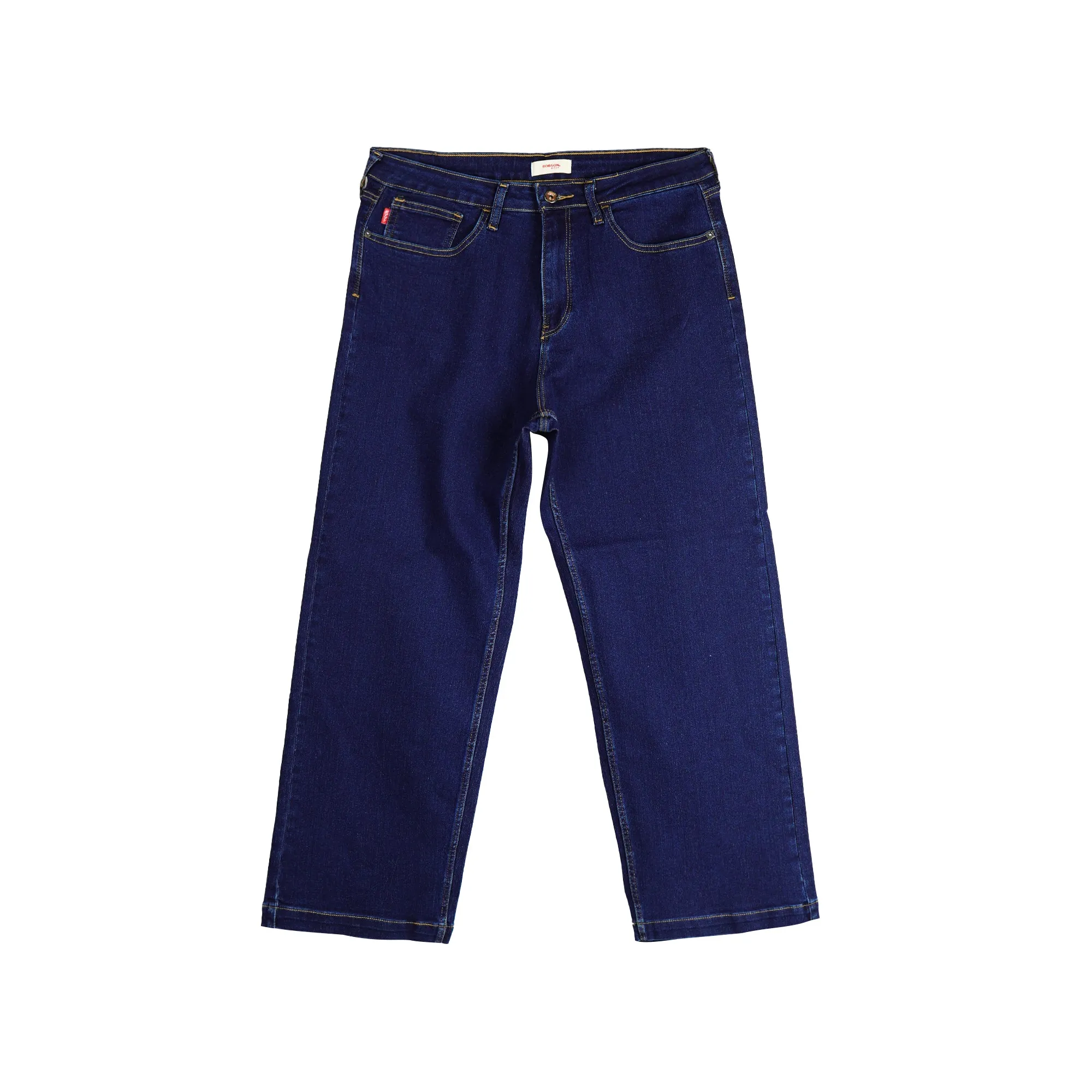Bobson Japanese Ladies Basic Denim Baggy Jeans for Women Trendy fashion High Quality Apparel Comfortable Casual Pants for Women 153951 (Dark Shade)