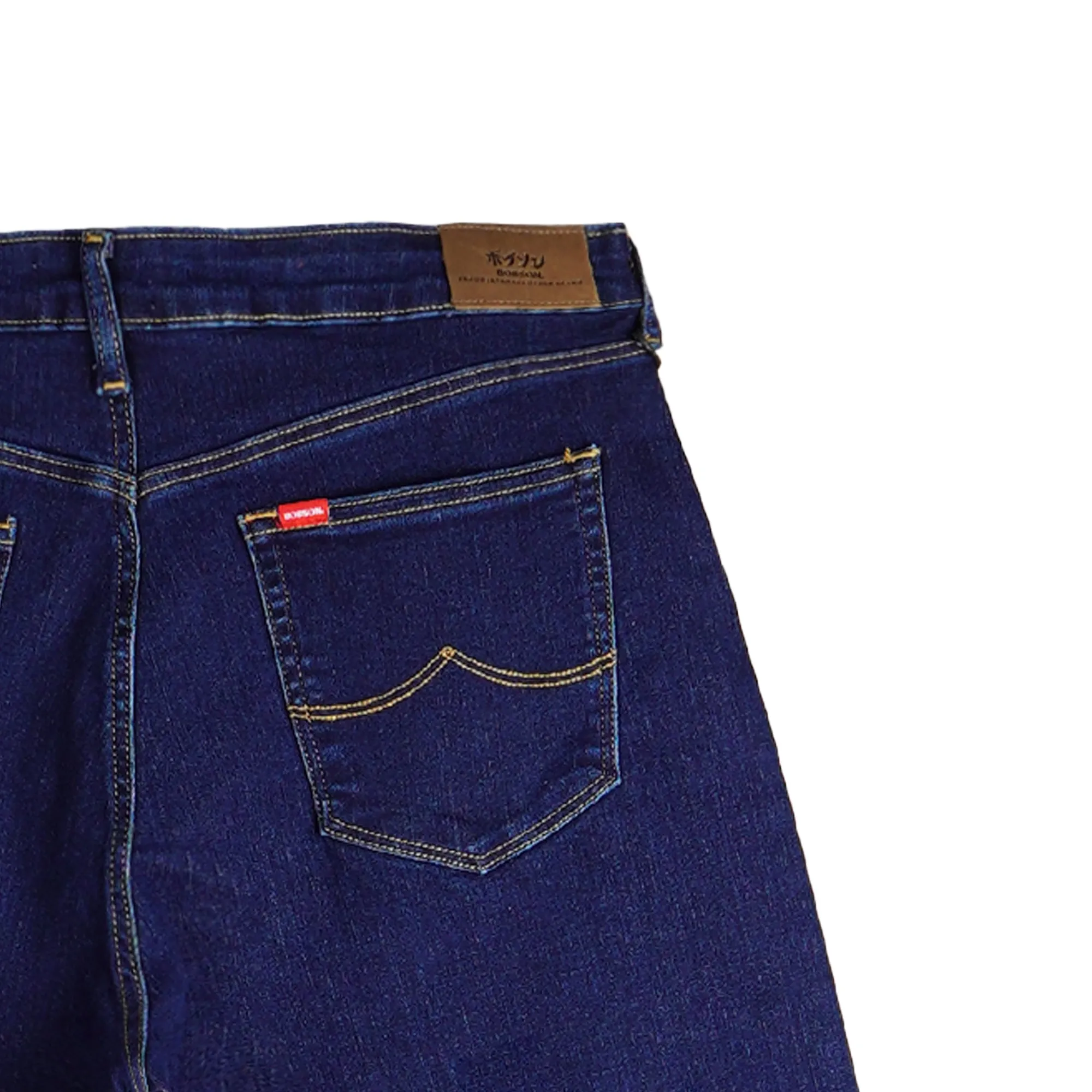 Bobson Japanese Ladies Basic Denim Baggy Jeans for Women Trendy fashion High Quality Apparel Comfortable Casual Pants for Women 153951 (Dark Shade)