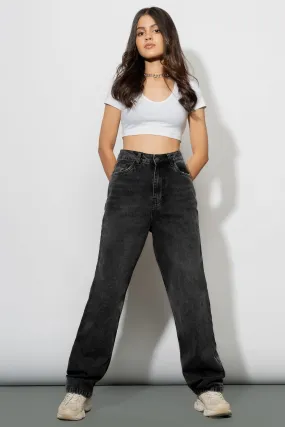 Charcoal Straight Jeans