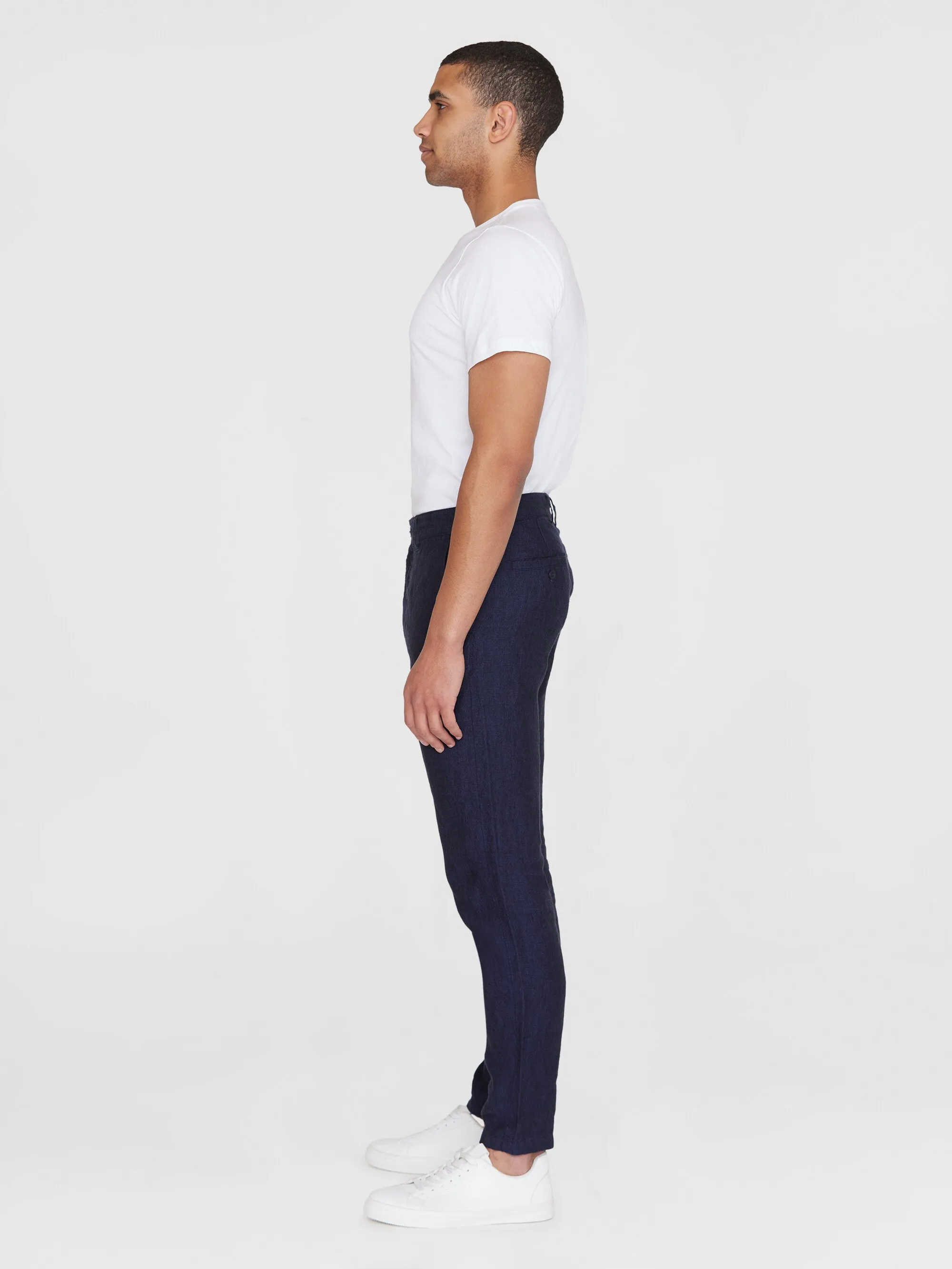 CHUCK regular  linen pants - GOTS/Vegan - Total Eclipse