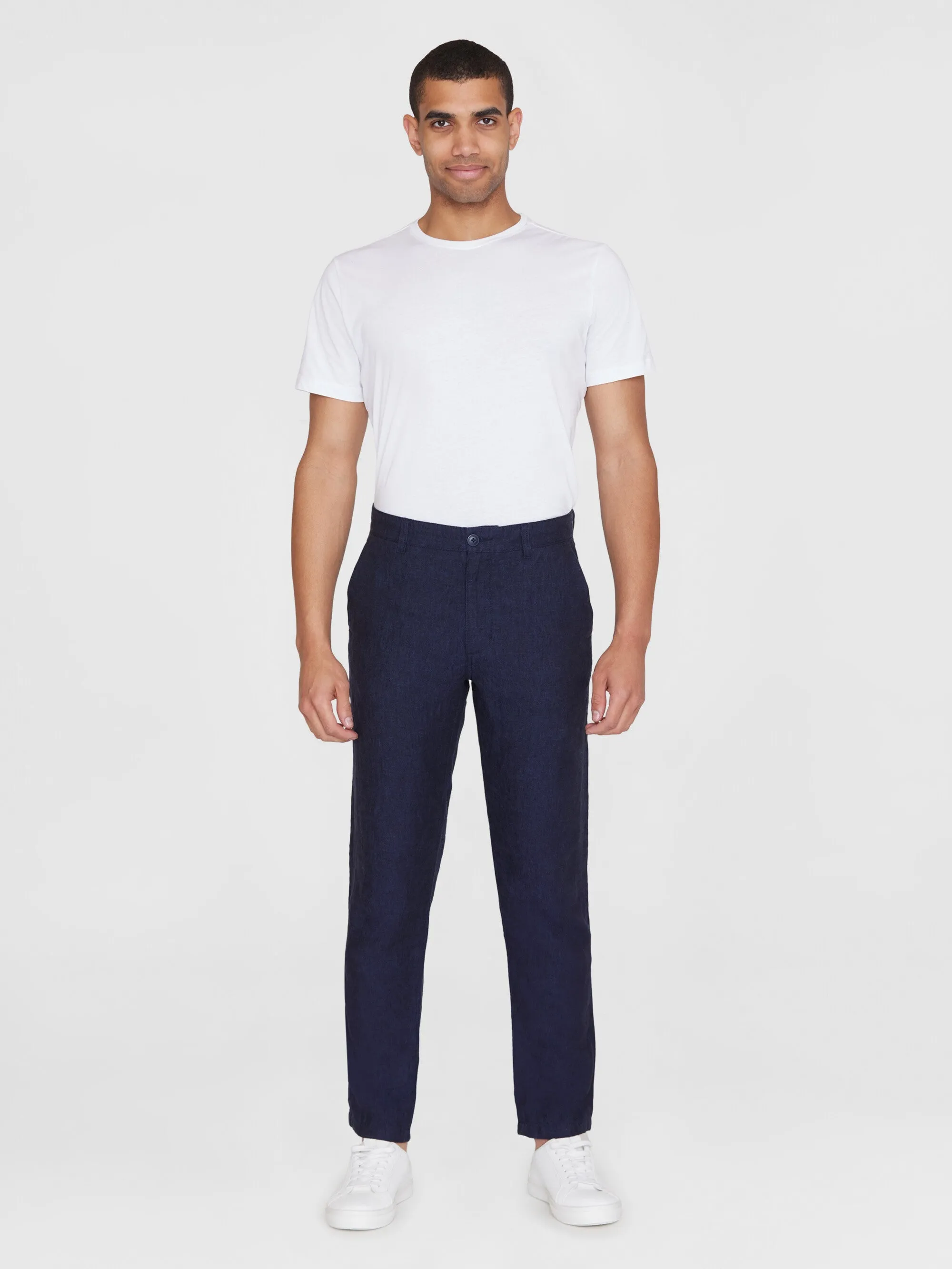 CHUCK regular  linen pants - GOTS/Vegan - Total Eclipse