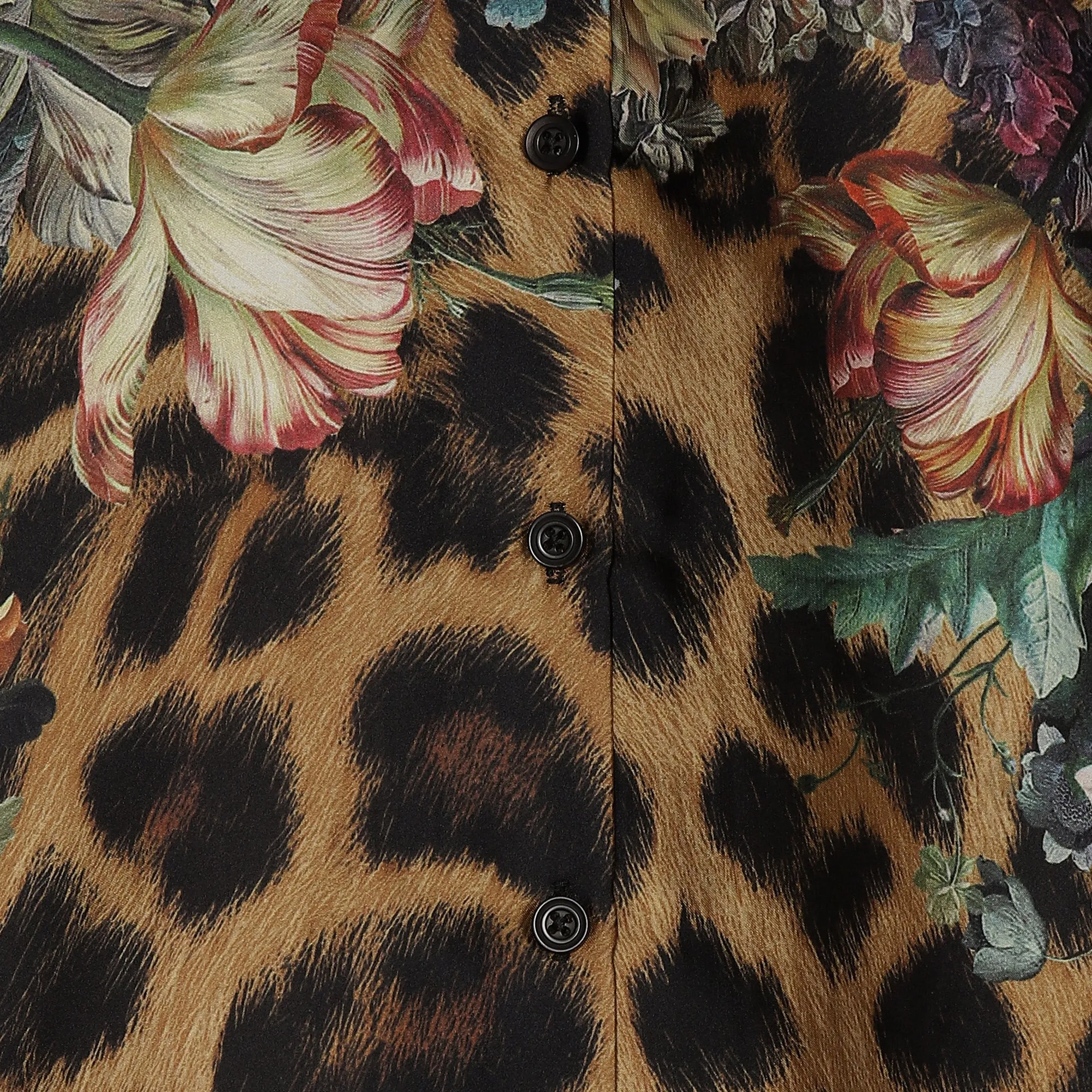 Cornelia Flower Leopard Print Shirt