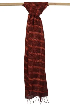 Creative Bee 'colva' Natural Dye Block Print Filature Silk Dupatta