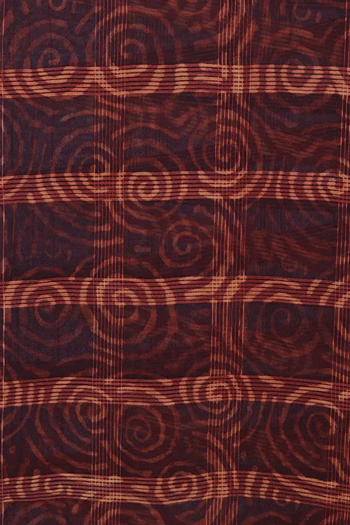 Creative Bee 'colva' Natural Dye Block Print Filature Silk Dupatta