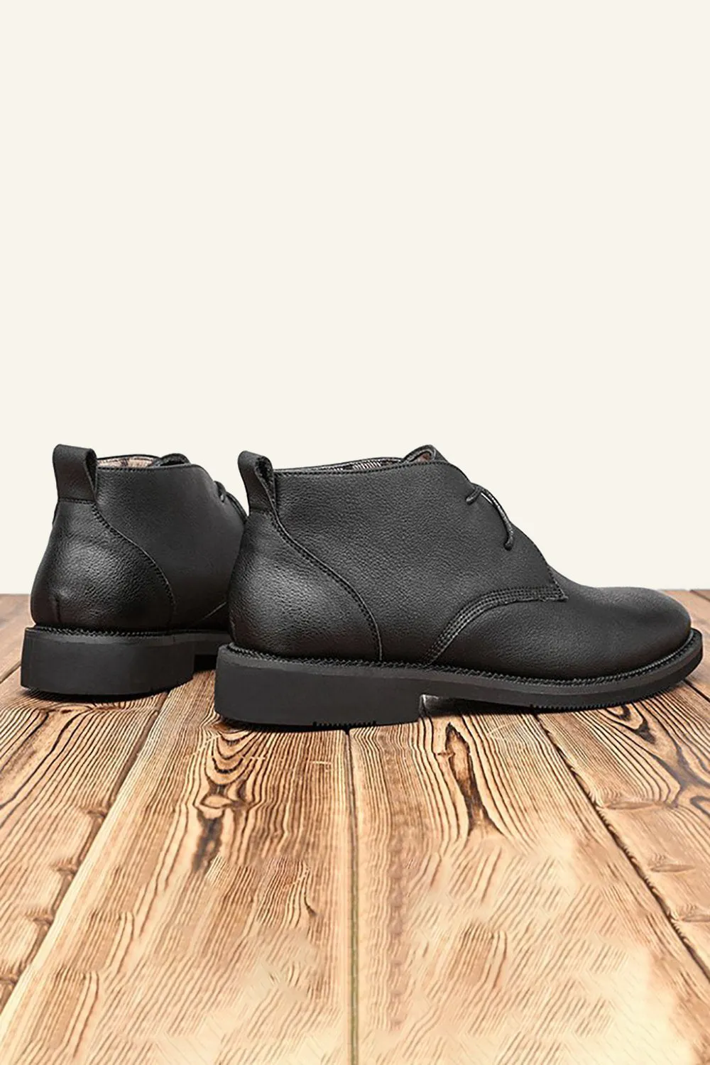 Dark Brown Lace-Up Vintage Men's Boots