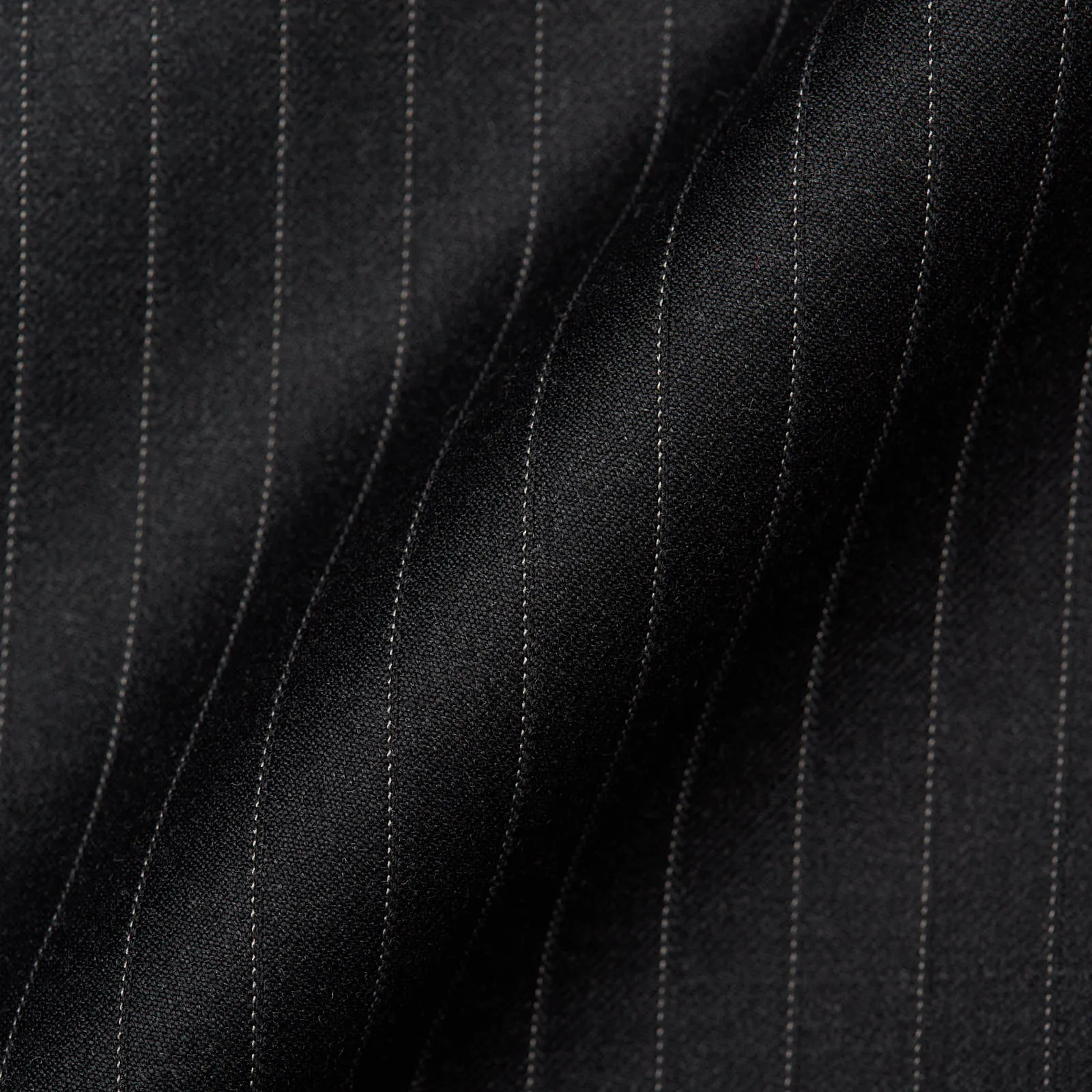 D'AVENZA Handmade Charcoal Gray Pinstriped Wool Suit EU 54 NEW US 42-44
