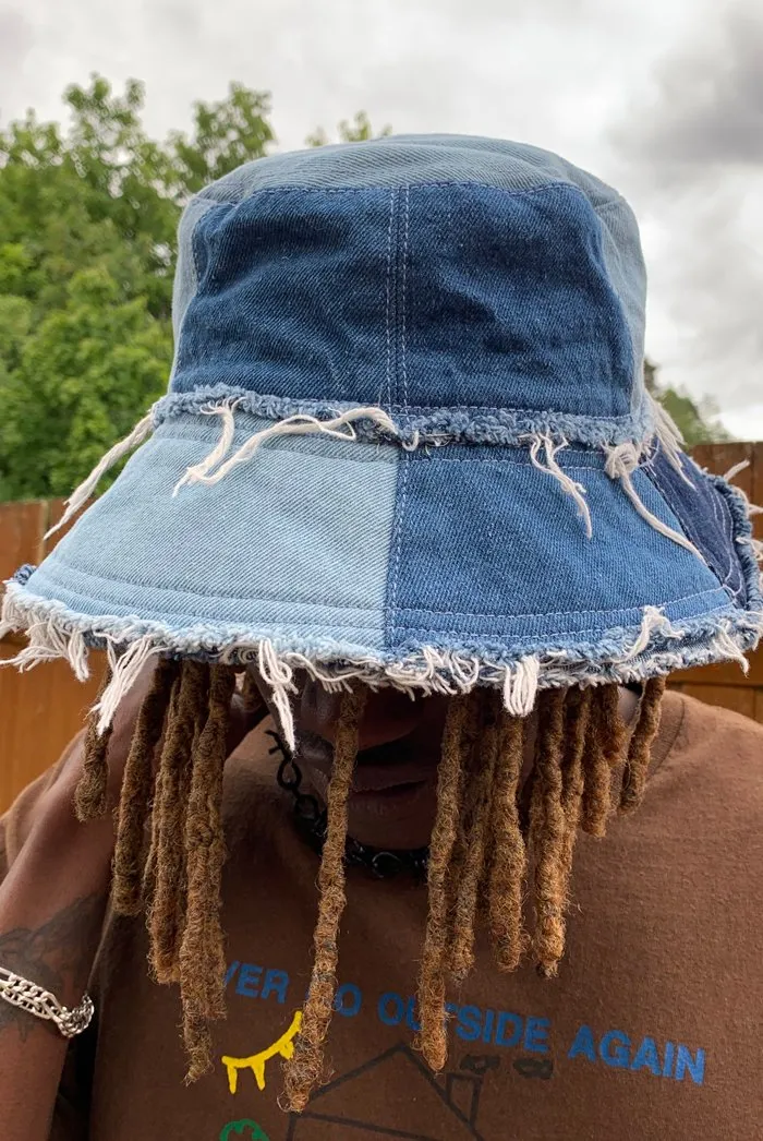 Denim Patchwork Bucket Hat
