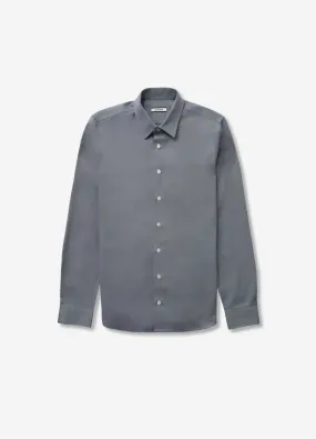 Duo Tone Cotton Oxford Shirt Blue Combo