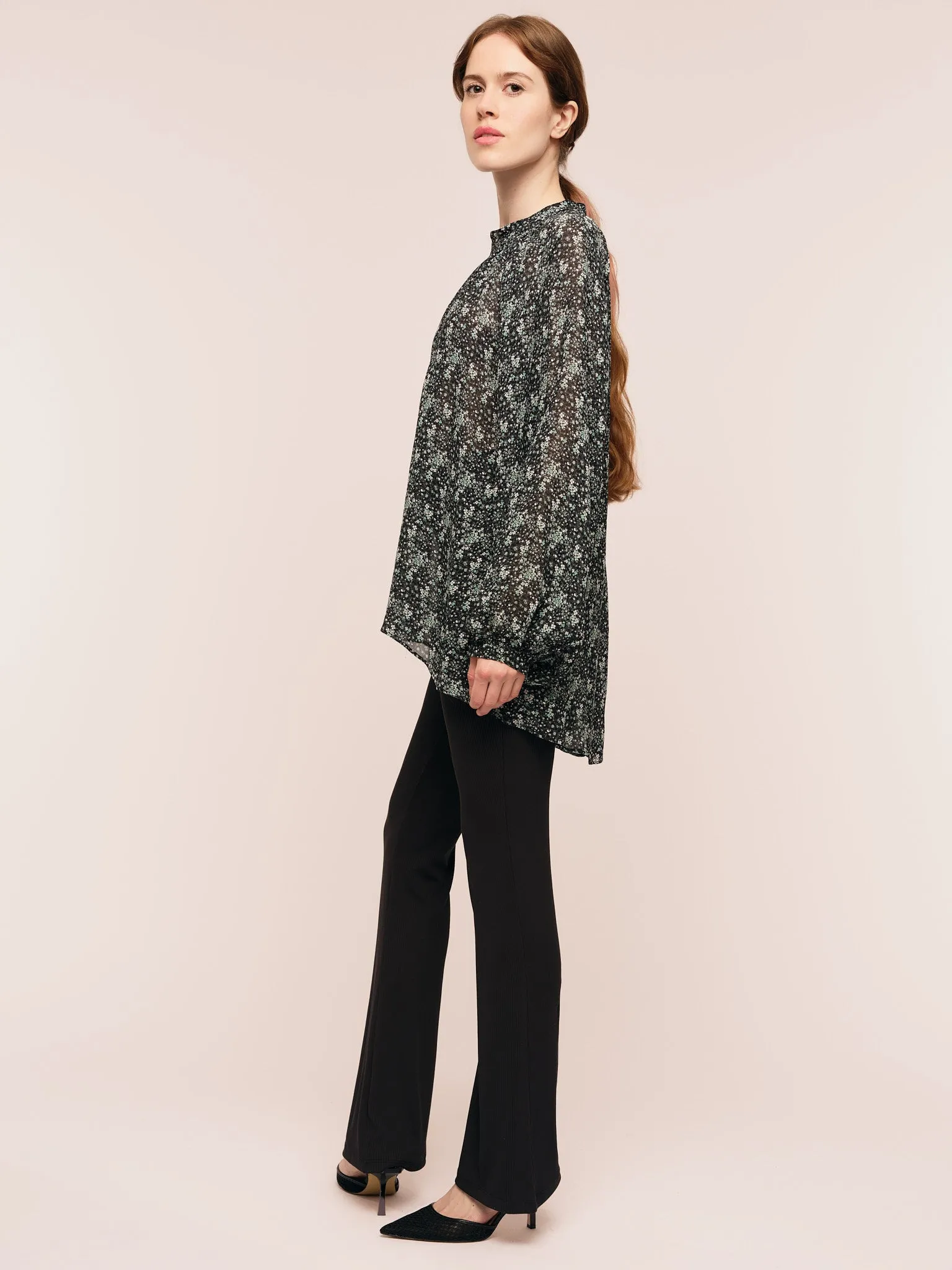Estelle Blouse - Green Wild Flower
