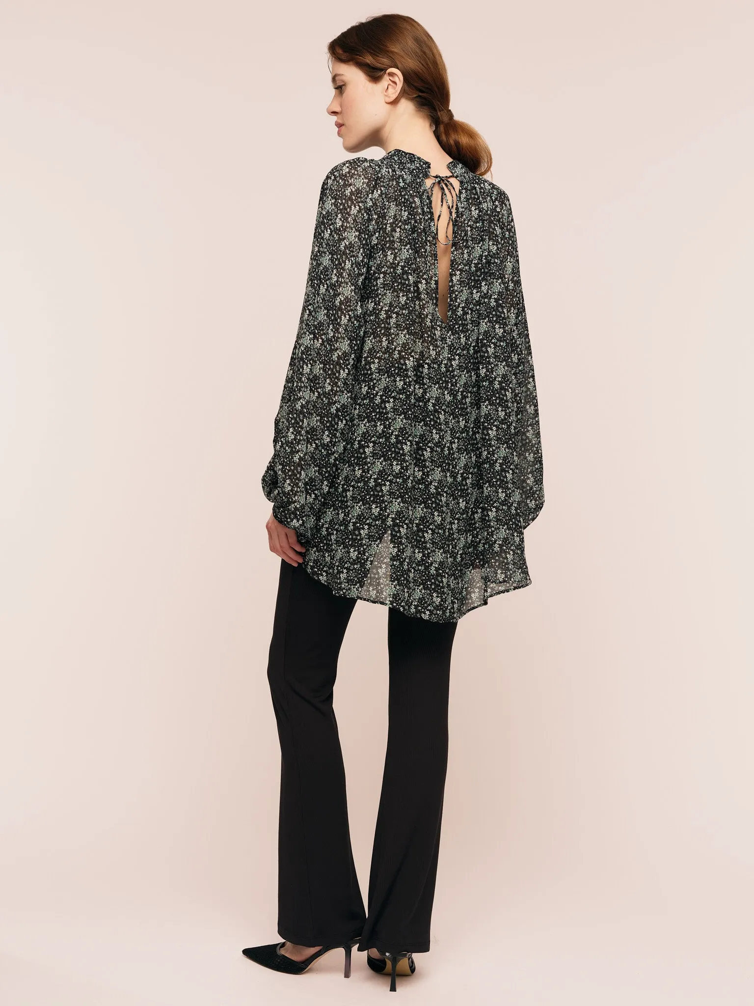 Estelle Blouse - Green Wild Flower