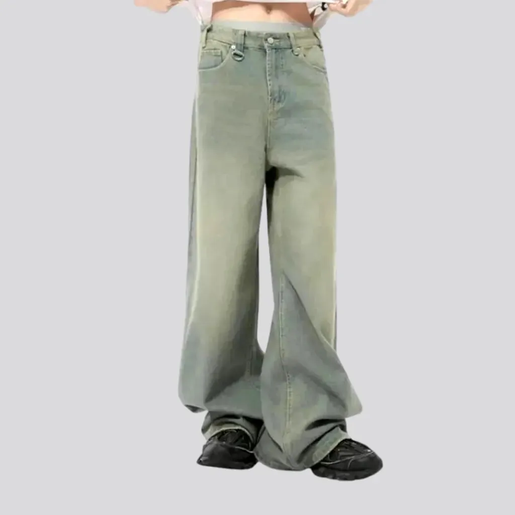 Fashion soft faded wash men's jeans