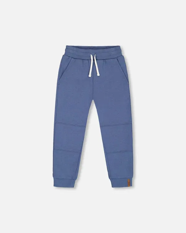 Fleece Sweatpants with Pockets - Blue