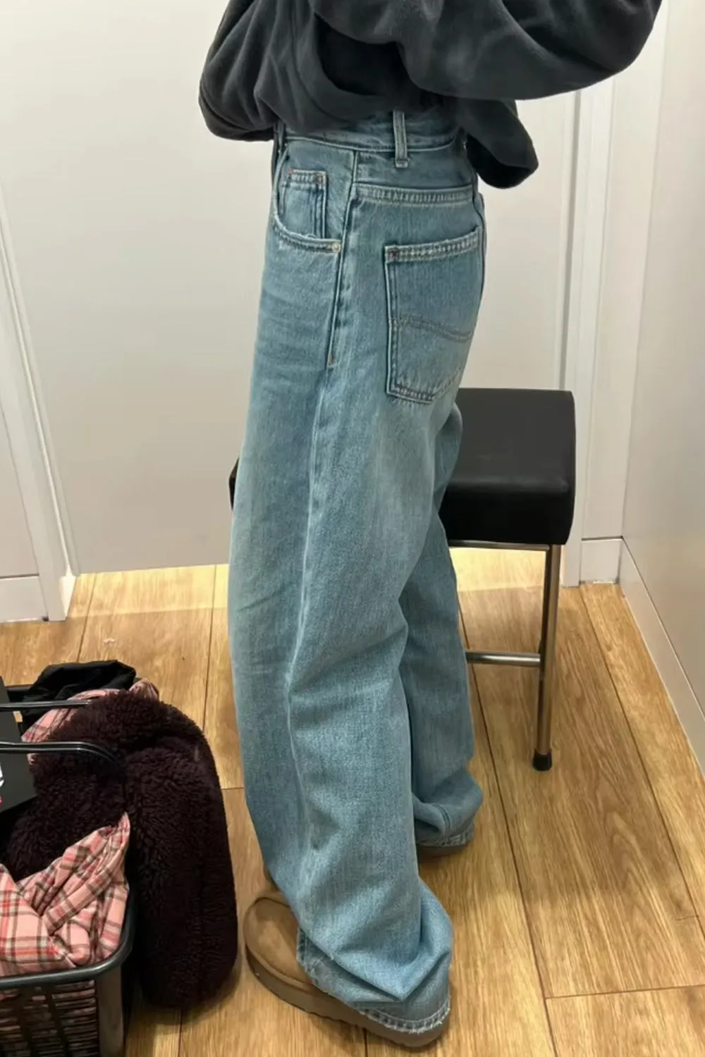 Flytonn-cute winter outfits casual winter outfits christmas outfit party look inspos High Waist Casual Basic Jeans Pants