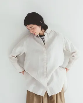 Fog Linen Work Kaho Shirt - Ecru beige