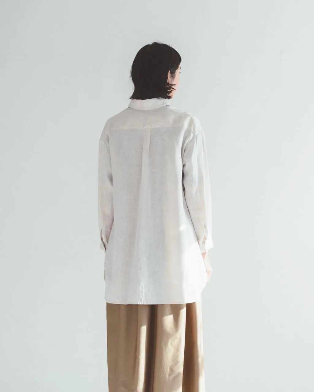 Fog Linen Work Kaho Shirt - Ecru beige