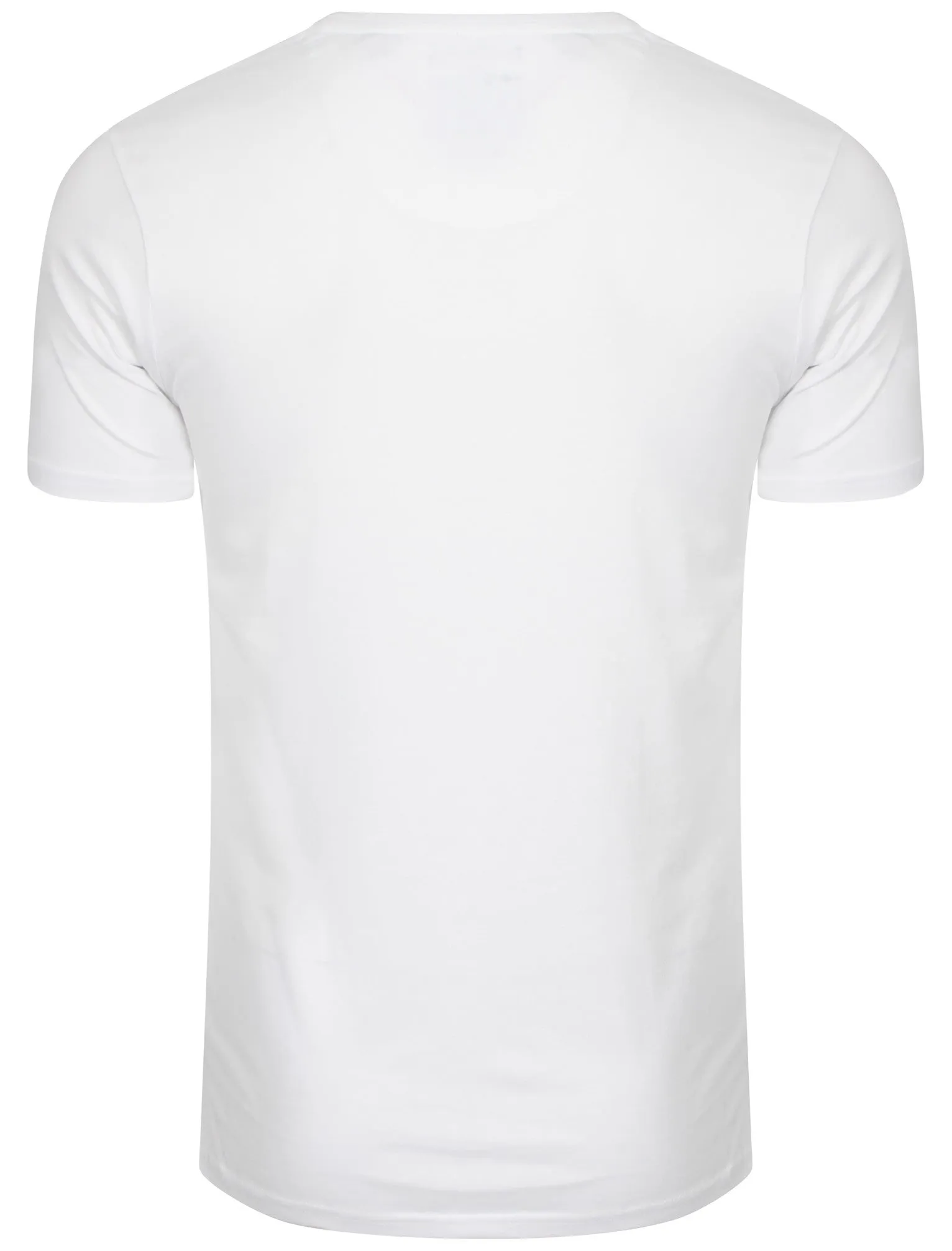 Glasshill Short Sleeve V Neck Cotton T-Shirt in Optic White - Le Shark