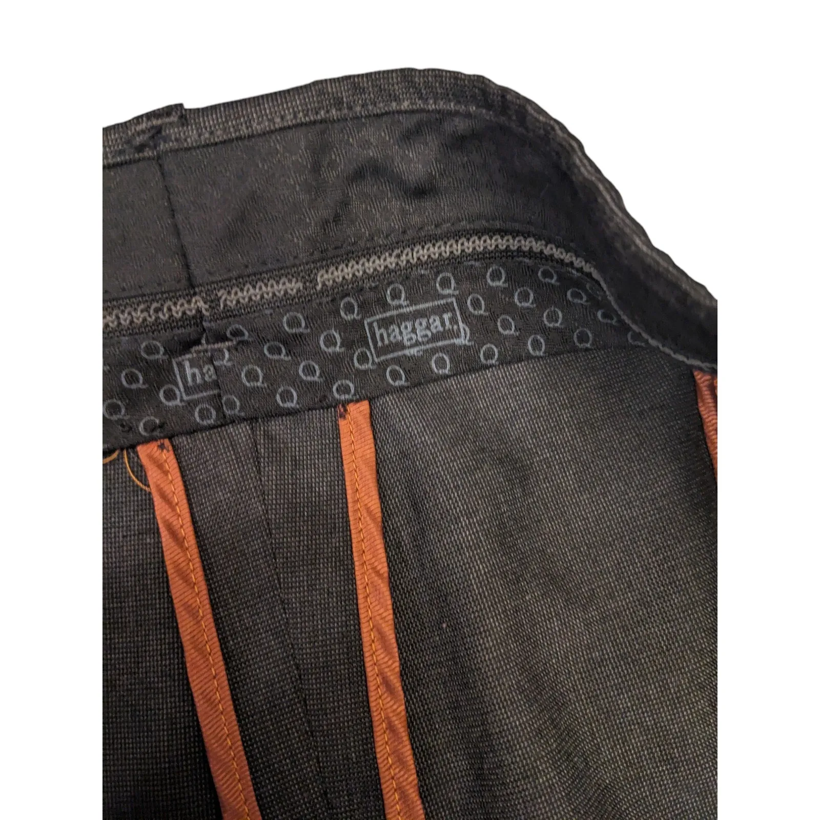 Haggar Pants Mens 38x32 Gray Dress Slacks Pleated Front Cuffed Hem Classic Fit