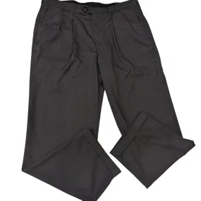 Haggar Pants Mens 38x32 Gray Dress Slacks Pleated Front Cuffed Hem Classic Fit