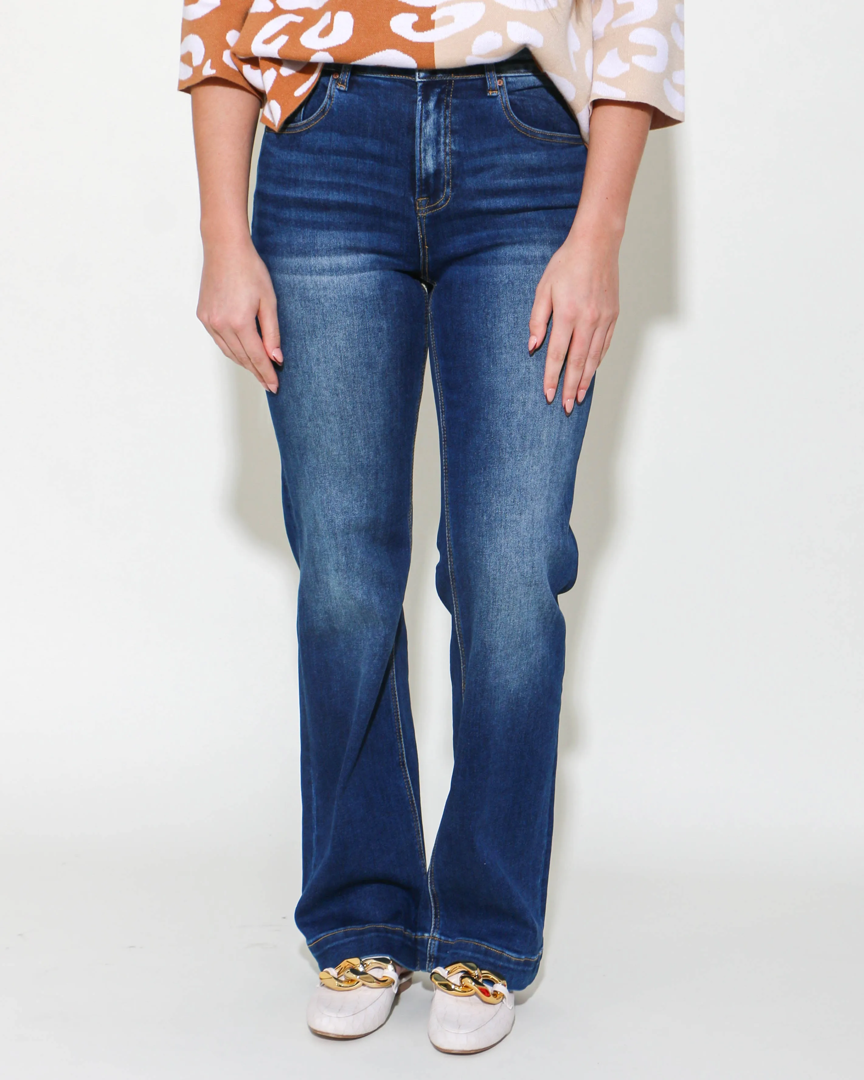 High Rise Straight Jeans