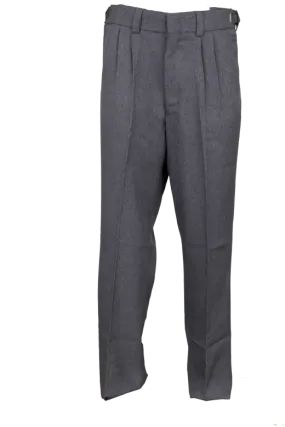Honig's Heather Grey Pleated Combo Pant With Adjustizer Buckle Slider
