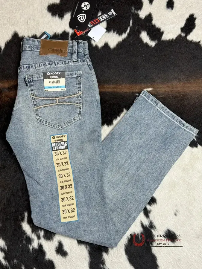 HOOEY X ROCK & ROLL JEAN REVOLVER STRAIGHT SLIM FIT STRAIGHT LEG LIGHT BLUE