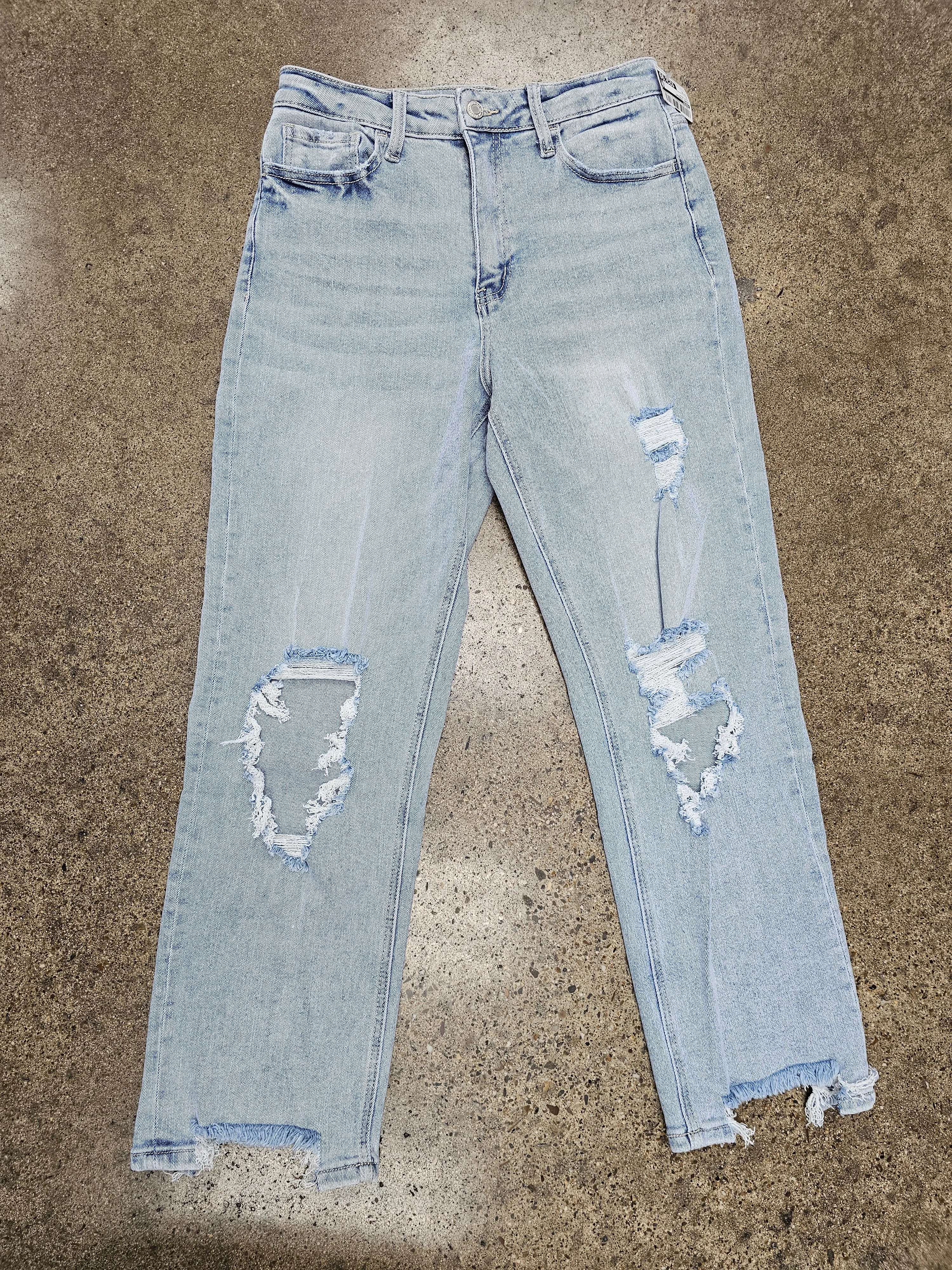 Jeans Straight By Vervet In Blue Denim, Size:6
