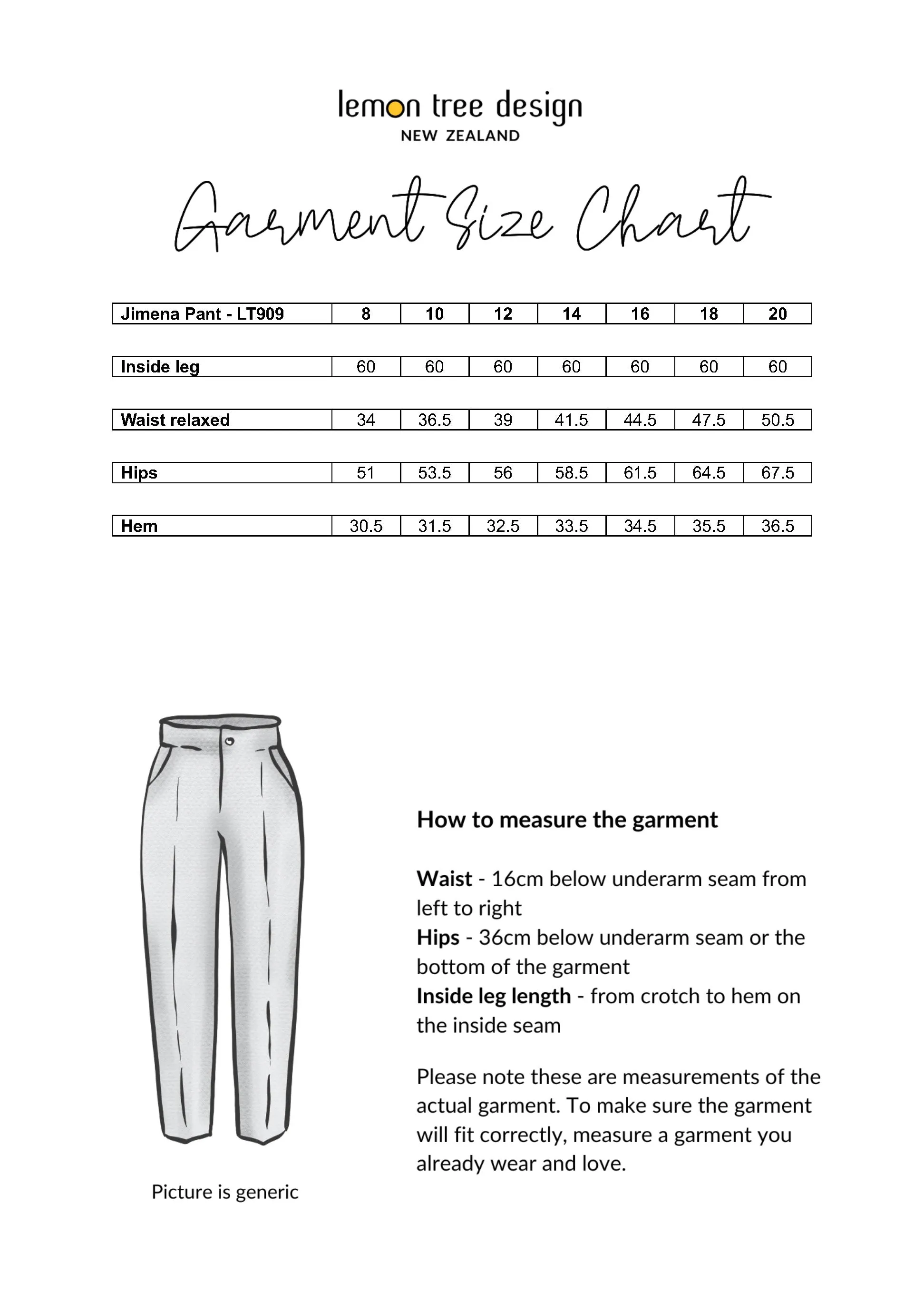 Jimena Pant - Cream - LEMON TREE