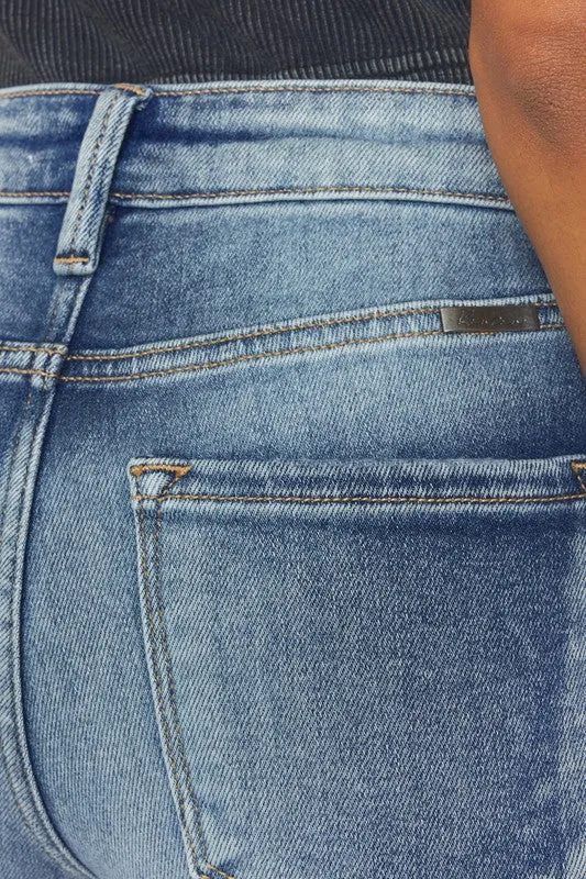 KanCan High Rise Cuffed Slim Straight Jeans