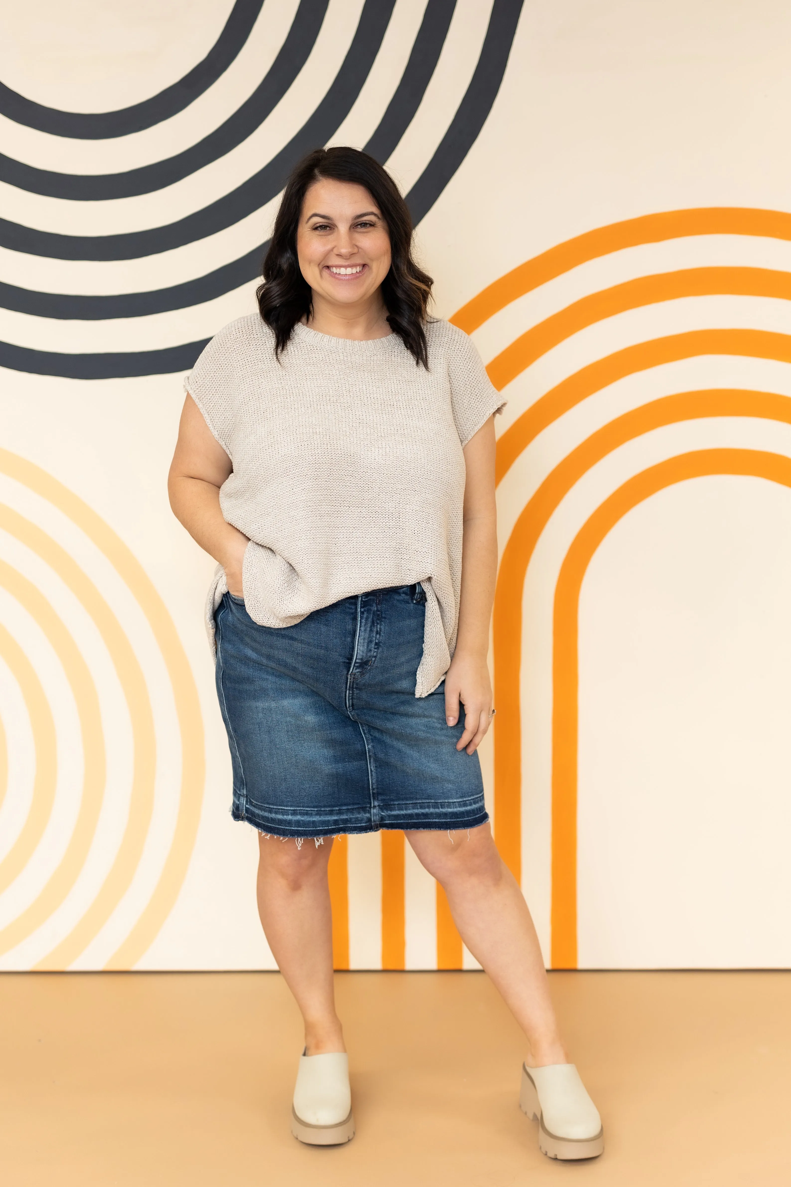 Look No More Denim Mini Skirt