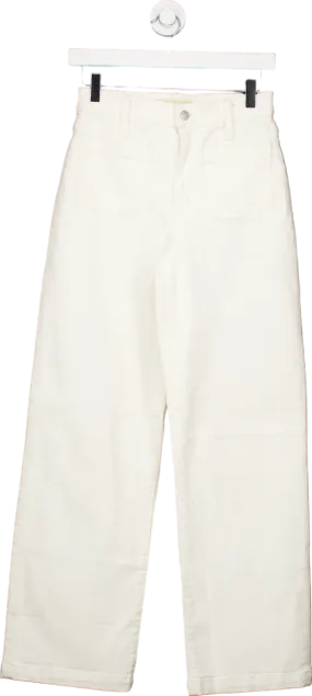 Madewell White The Perfect Vintage Wide-Leg Jean UK 25