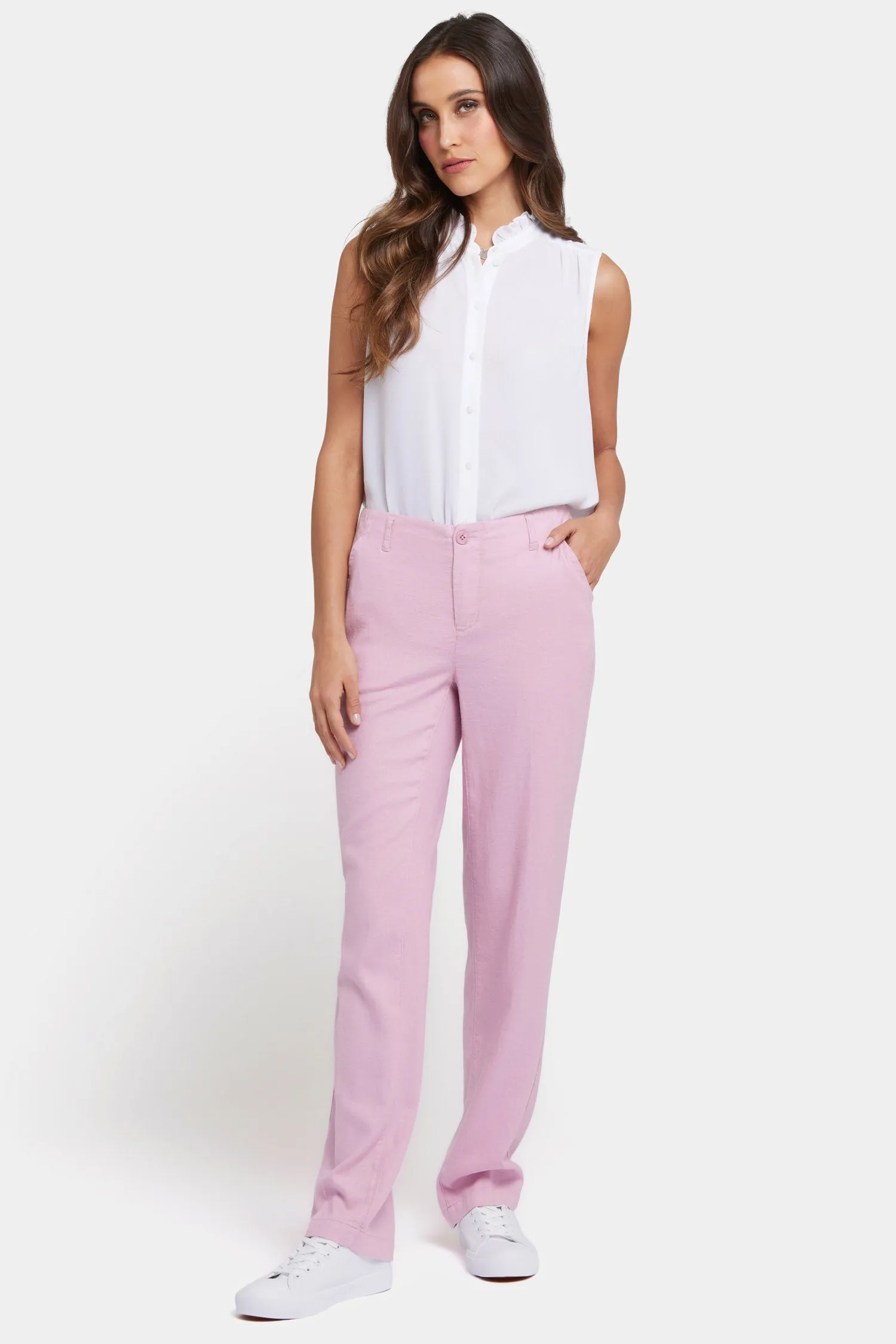 Marilyn Straight Pants - Pink Nectar