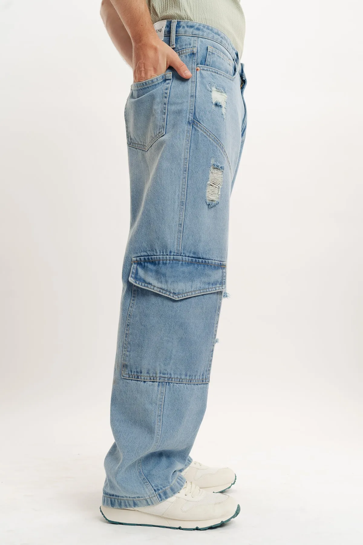 Men's Mid Blue Relaxed Jeans