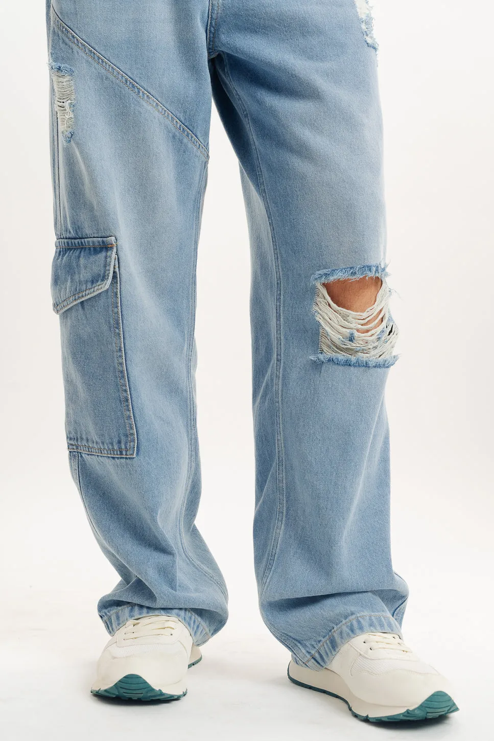 Men's Mid Blue Relaxed Jeans